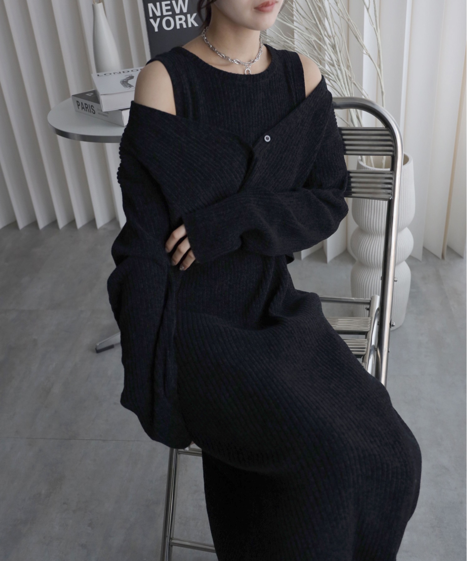 model：164cm. 着用サイズ：FREE