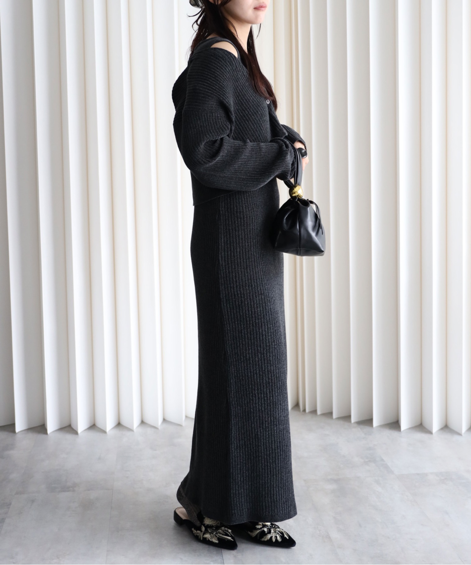 model：164cm. 着用サイズ：FREE