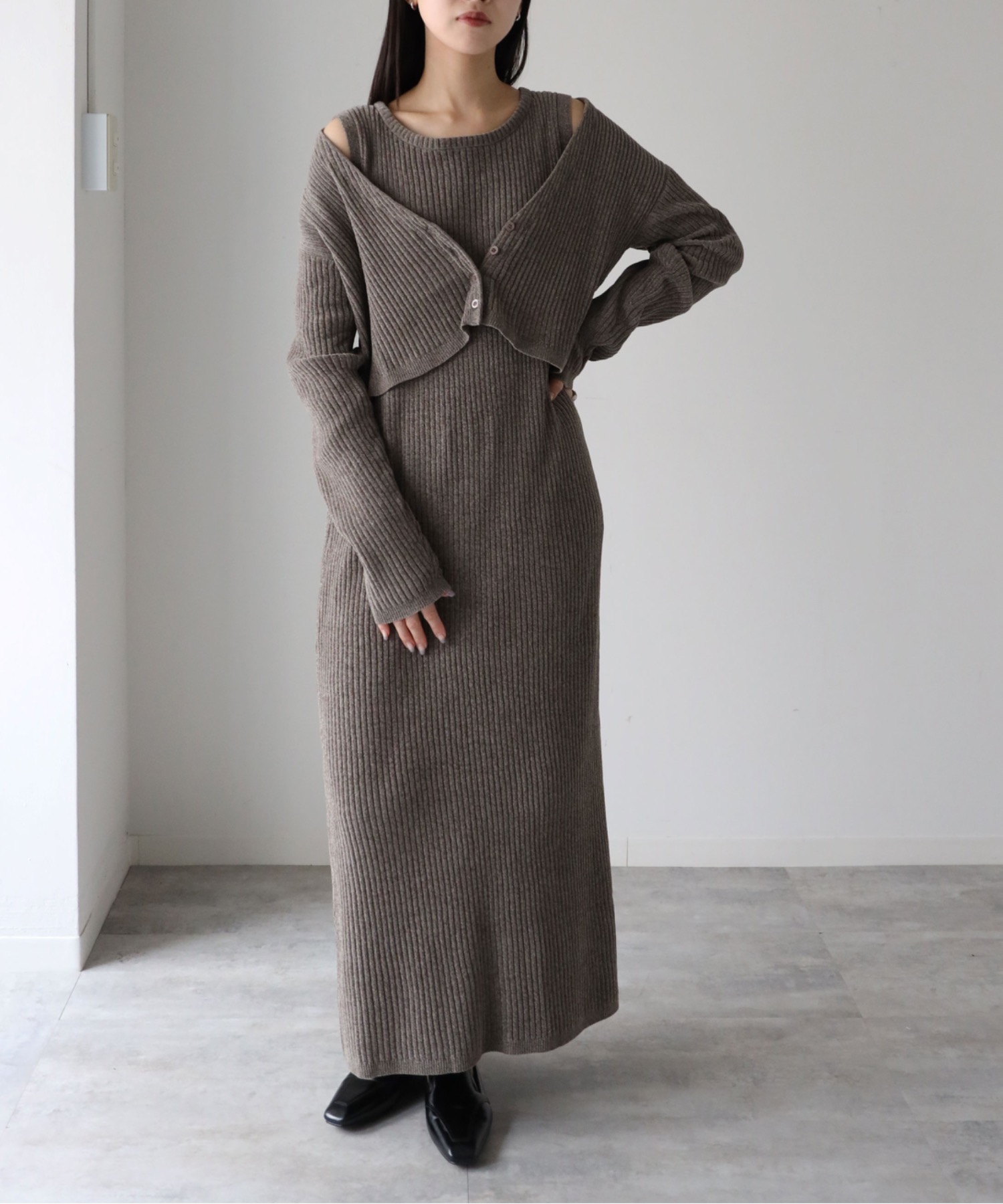 model：164cm. 着用サイズ：FREE