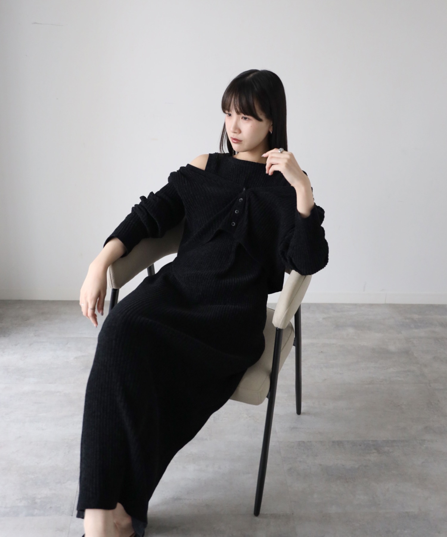model：164cm. 着用サイズ：FREE