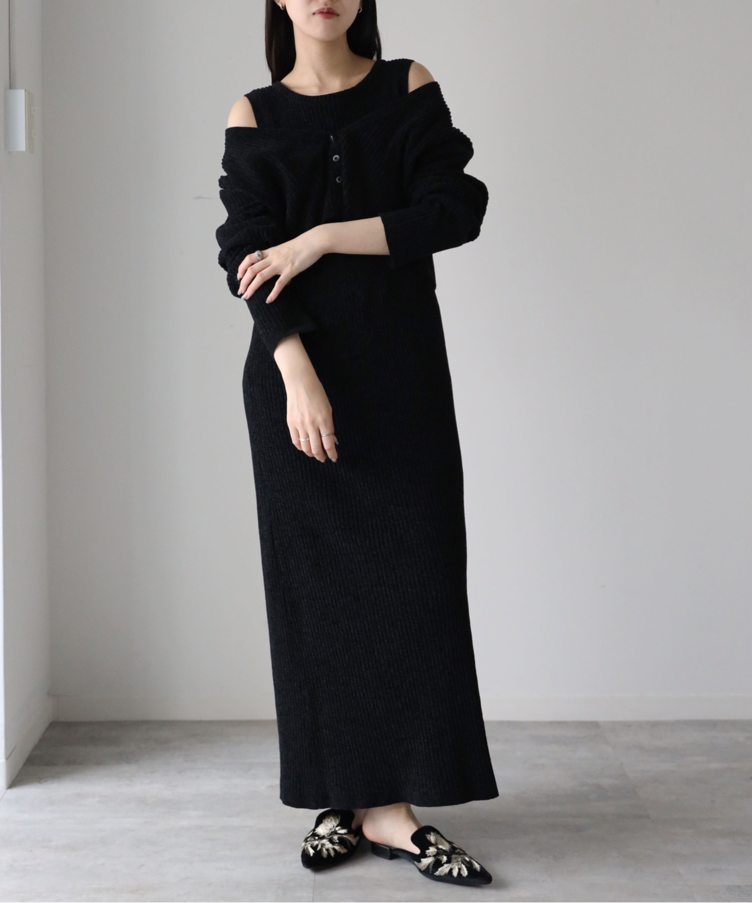 model：164cm. 着用サイズ：FREE