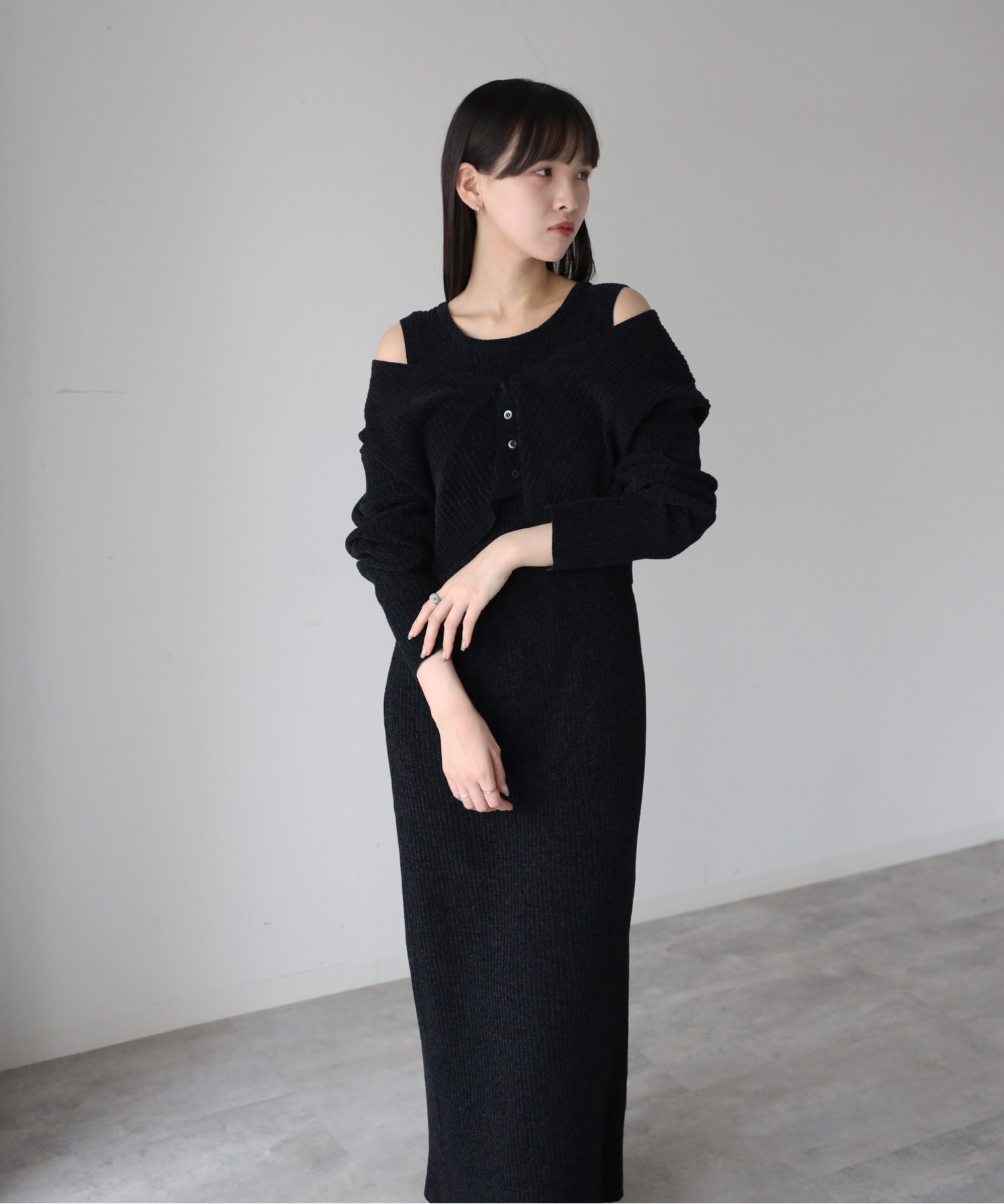model：164cm. 着用サイズ：FREE