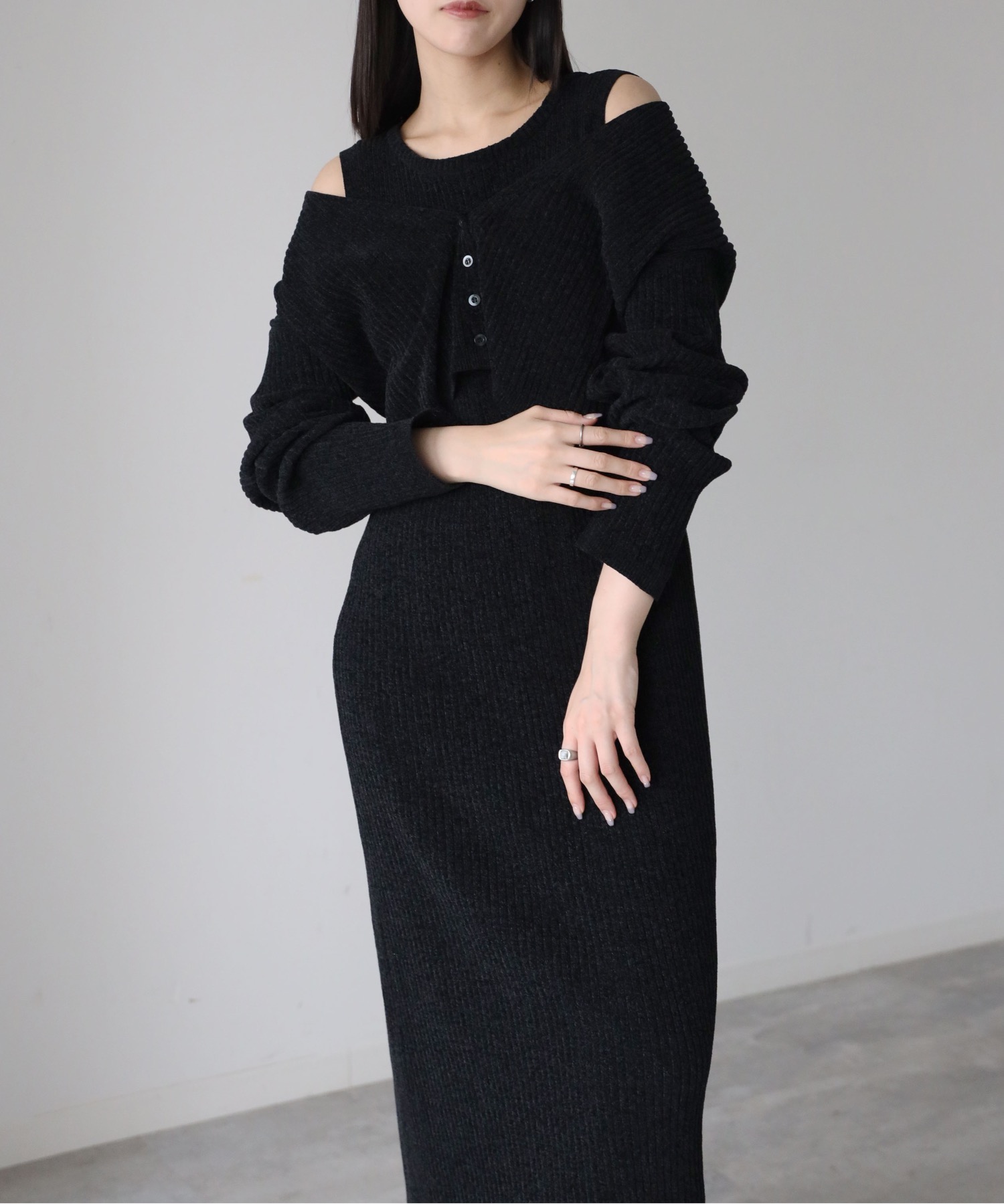 model：164cm. 着用サイズ：FREE