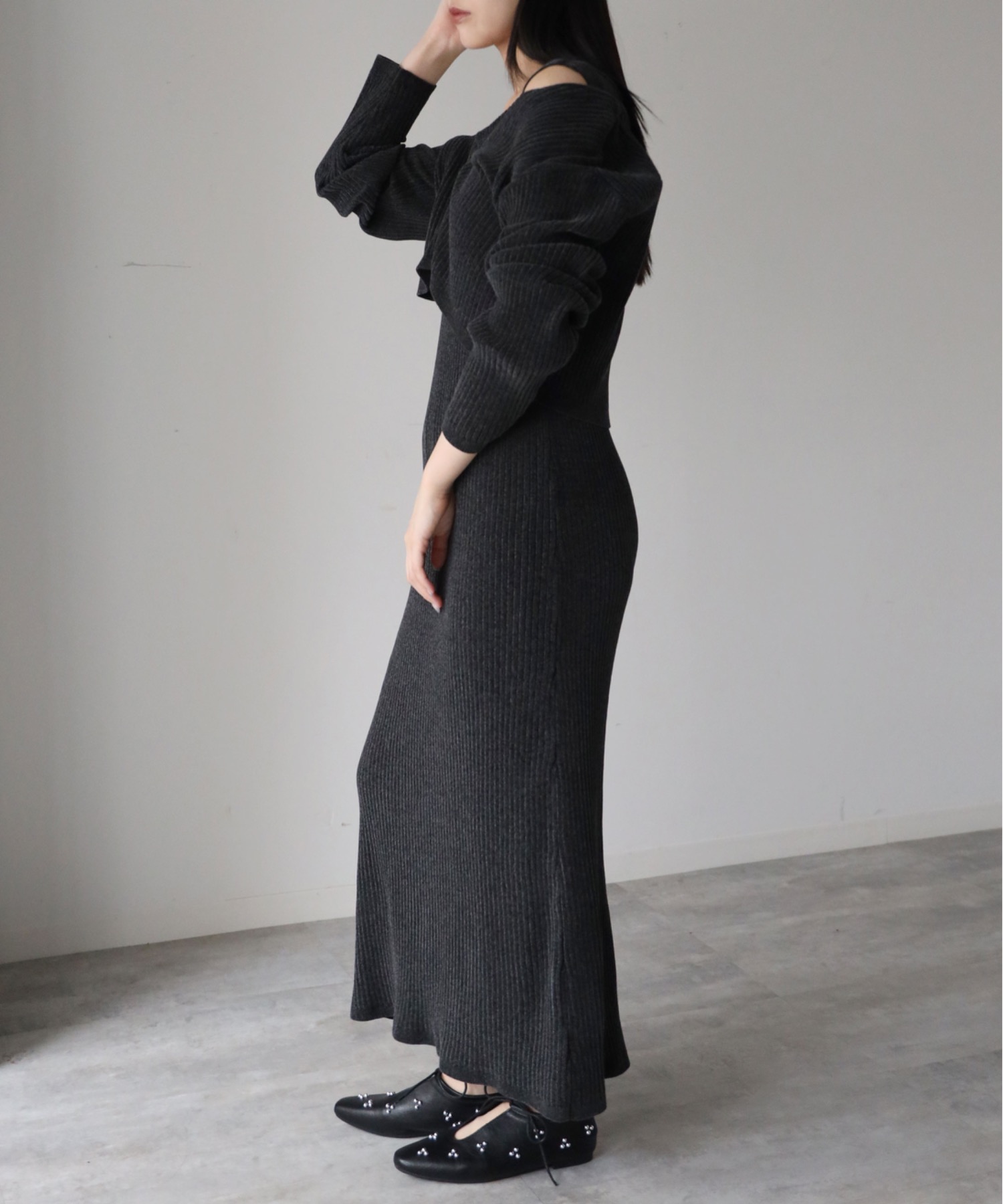 model：164cm. 着用サイズ：FREE