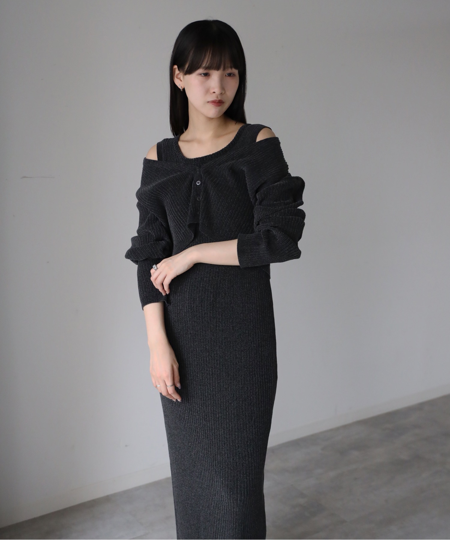 model：164cm. 着用サイズ：FREE