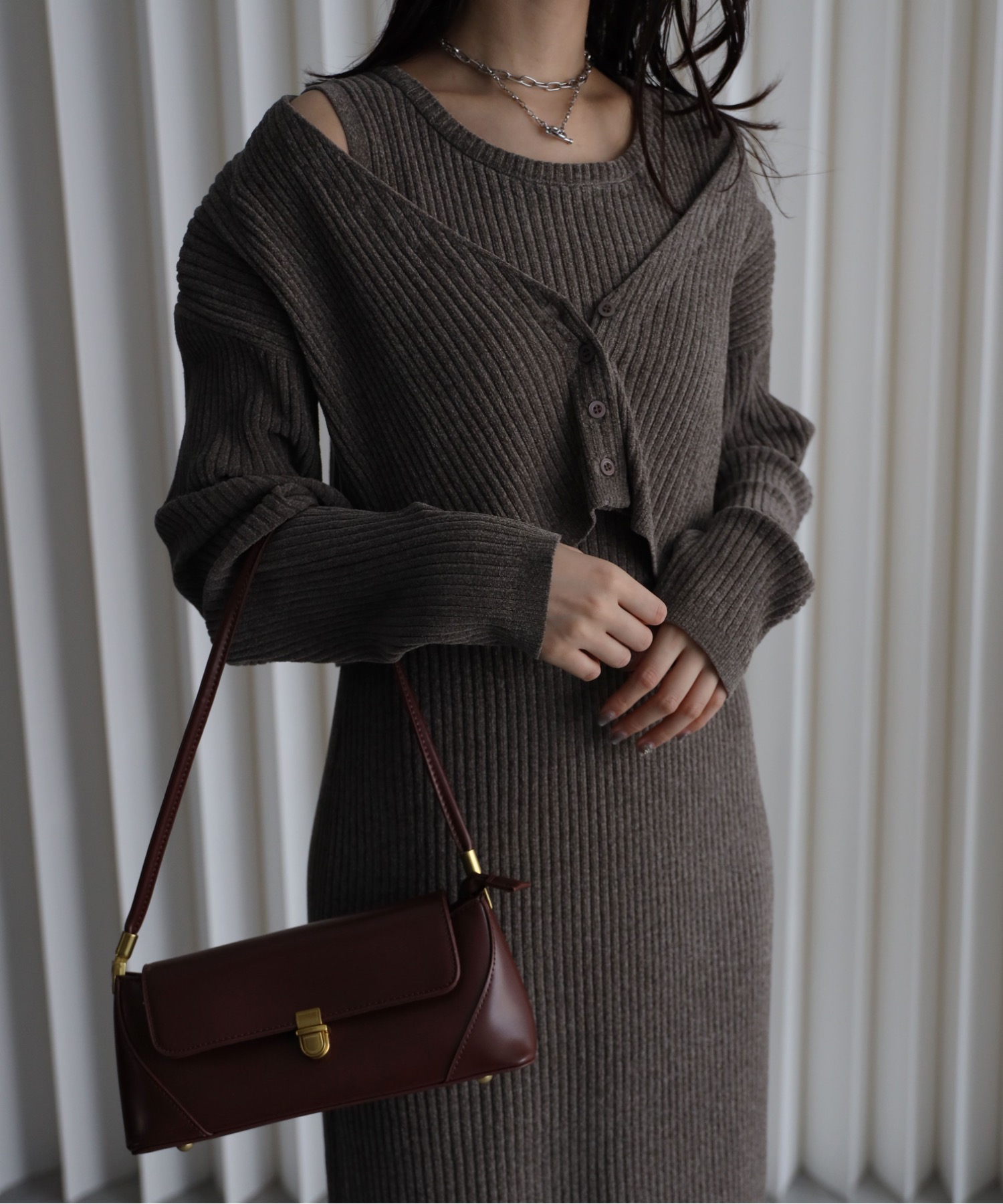 model：164cm. 着用サイズ：FREE