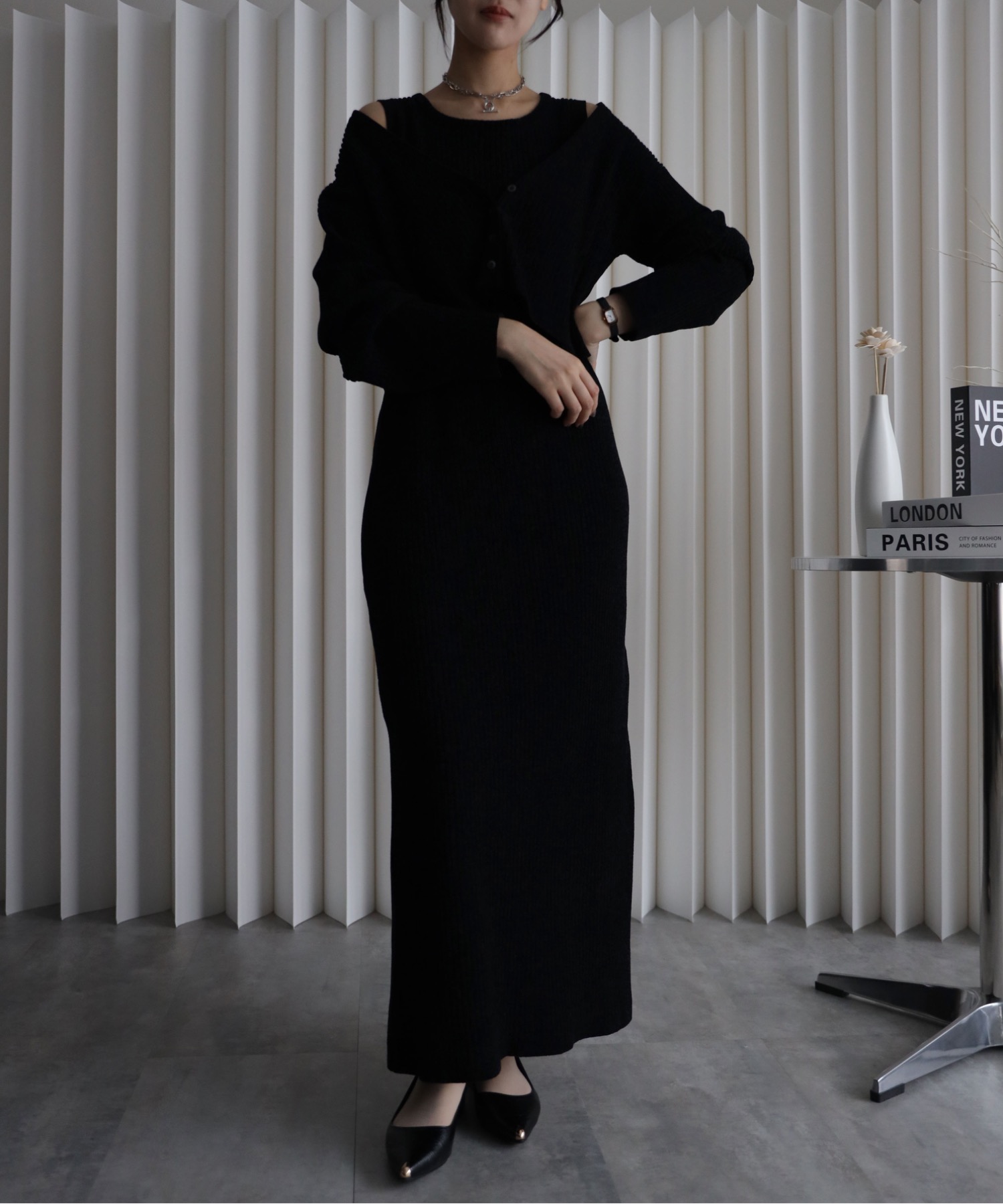 model：164cm. 着用サイズ：FREE