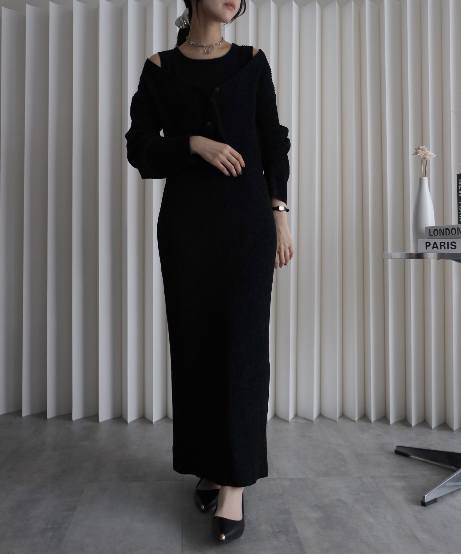 model：164cm. 着用サイズ：FREE
