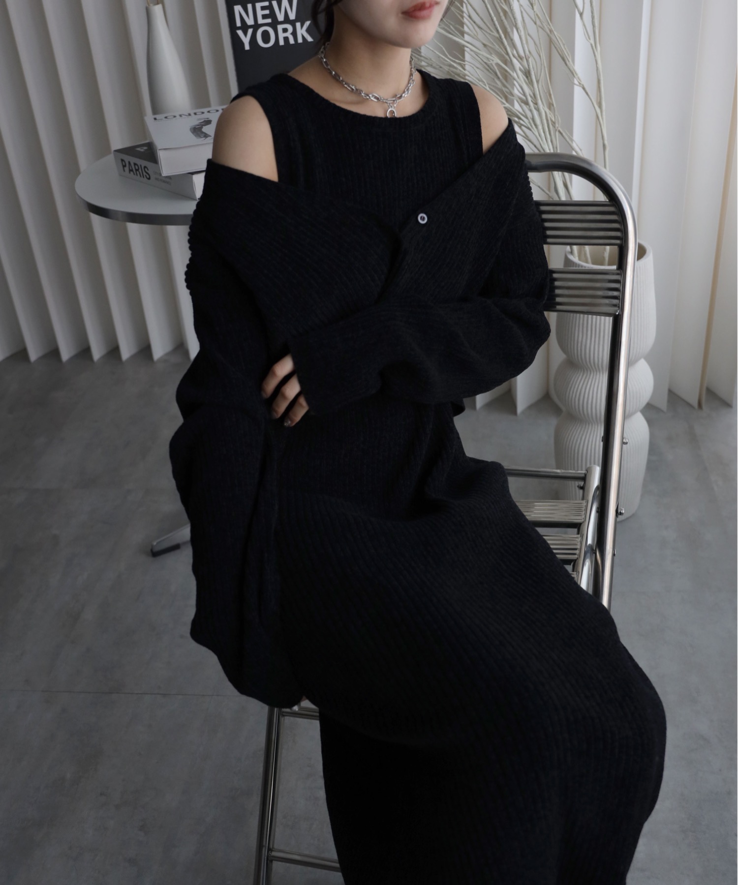 model：164cm. 着用サイズ：FREE