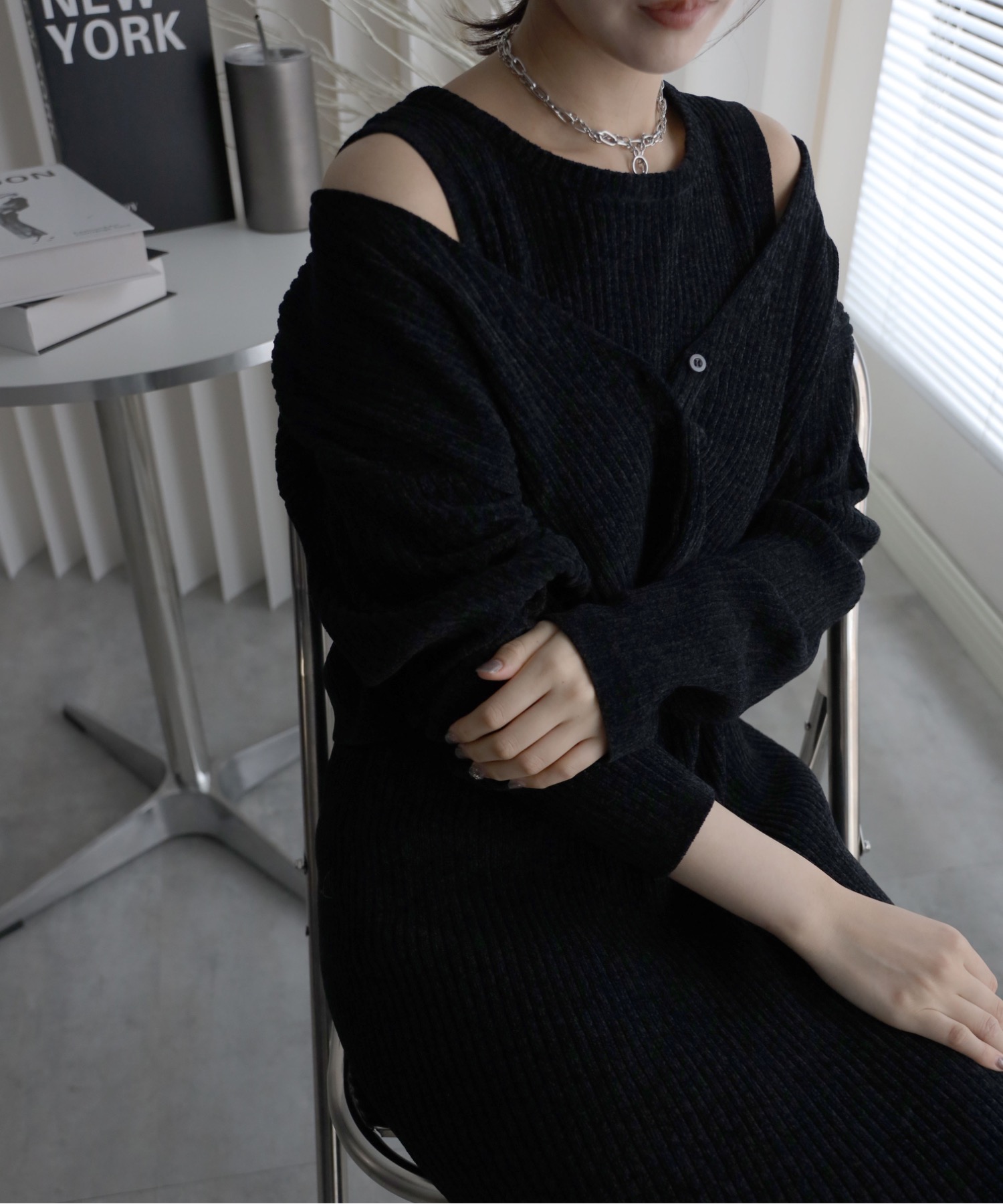 model：164cm. 着用サイズ：FREE