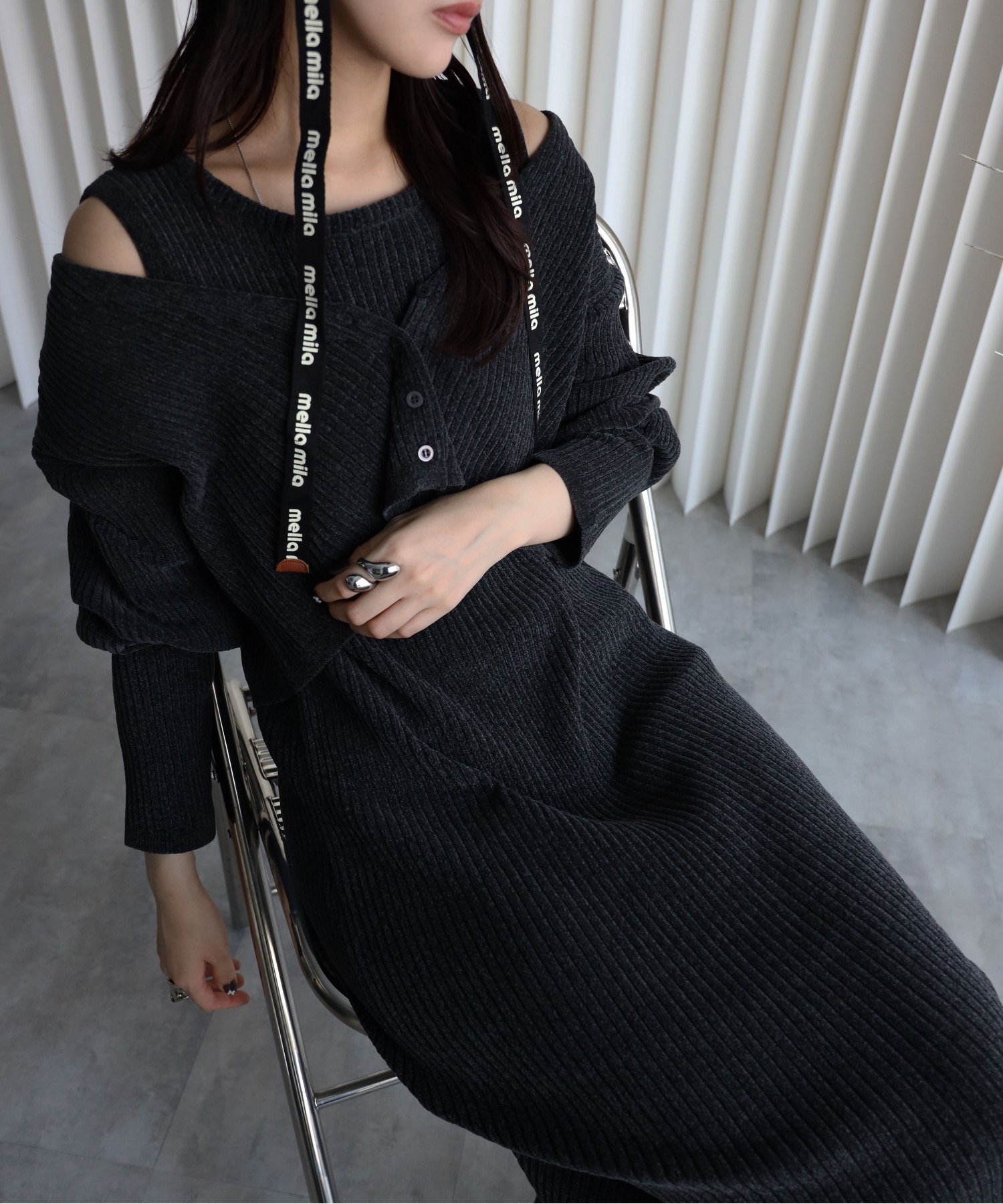 model：164cm. 着用サイズ：FREE