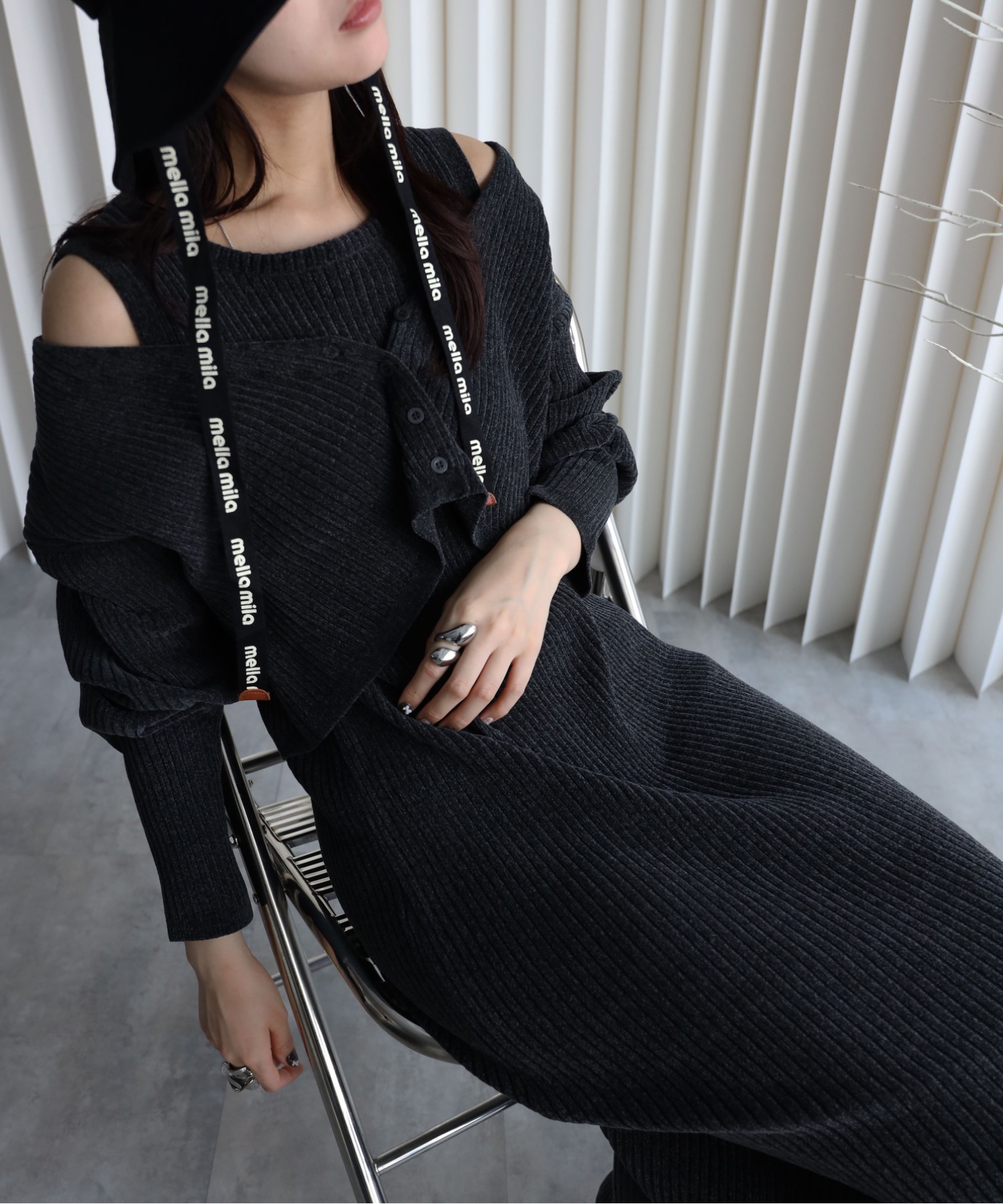 model：164cm. 着用サイズ：FREE