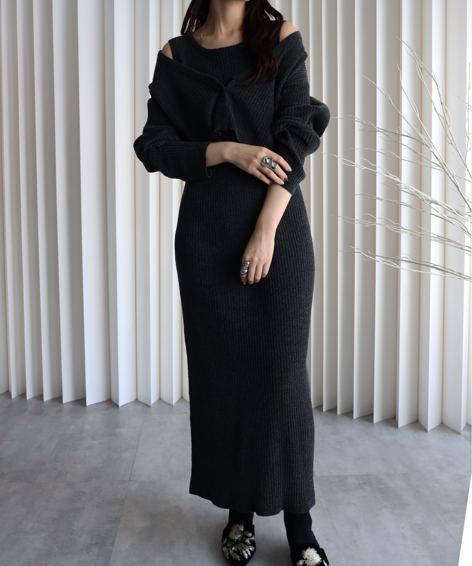 model：164cm. 着用サイズ：FREE