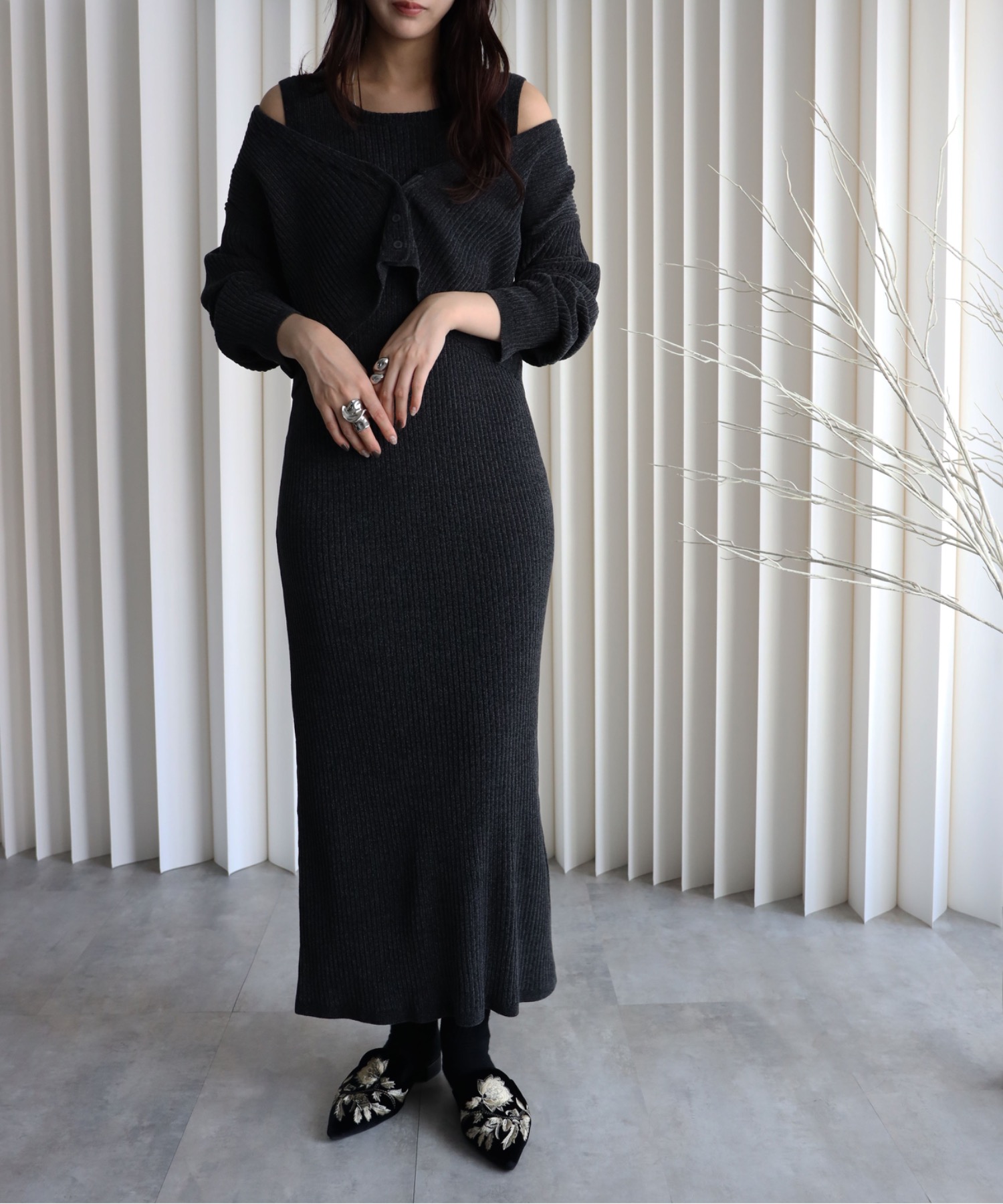 model：164cm. 着用サイズ：FREE