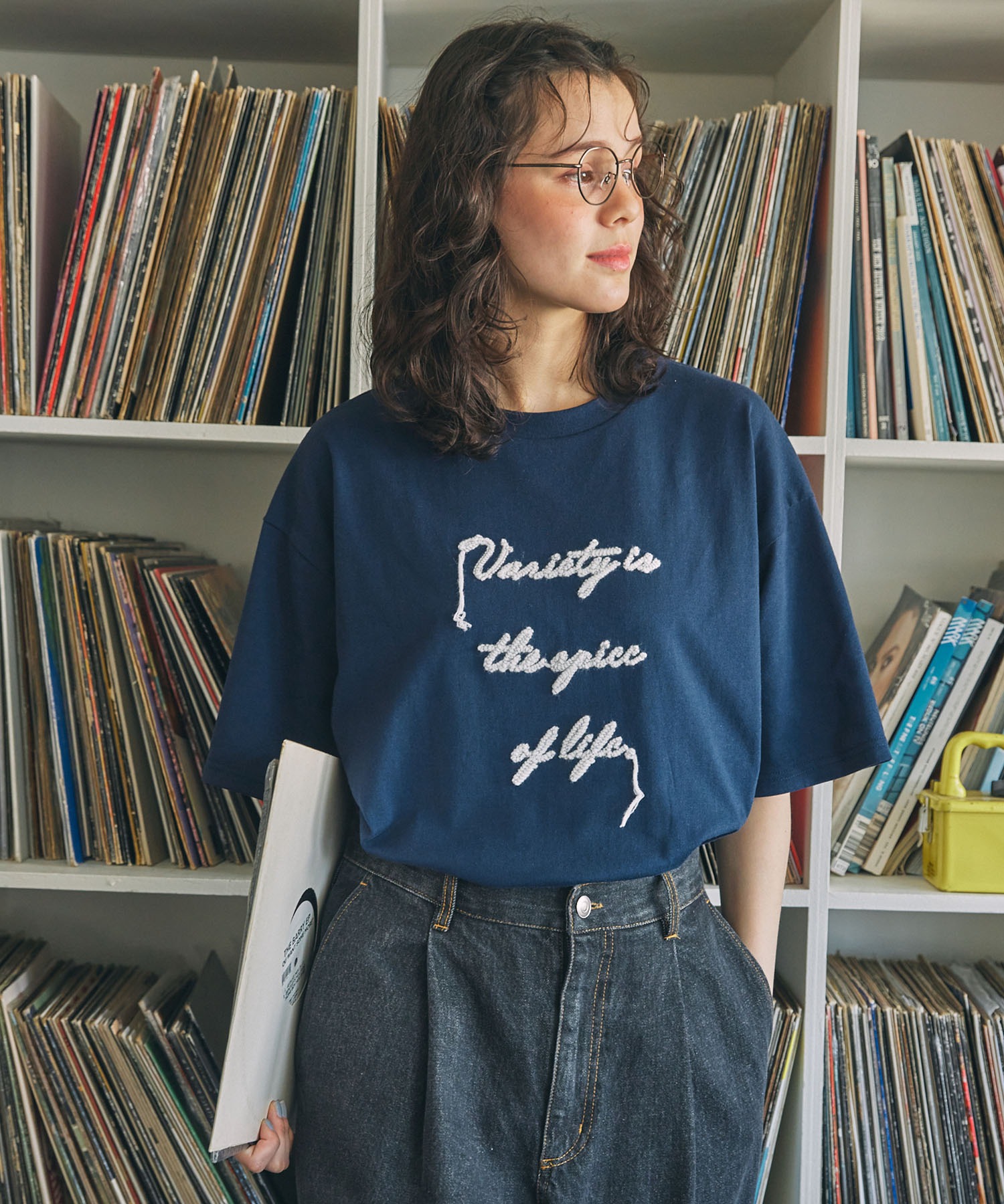 コード刺繍 メッセージ ロゴ半袖Tシャツ MONO-MART LADY'S│MONO-MART