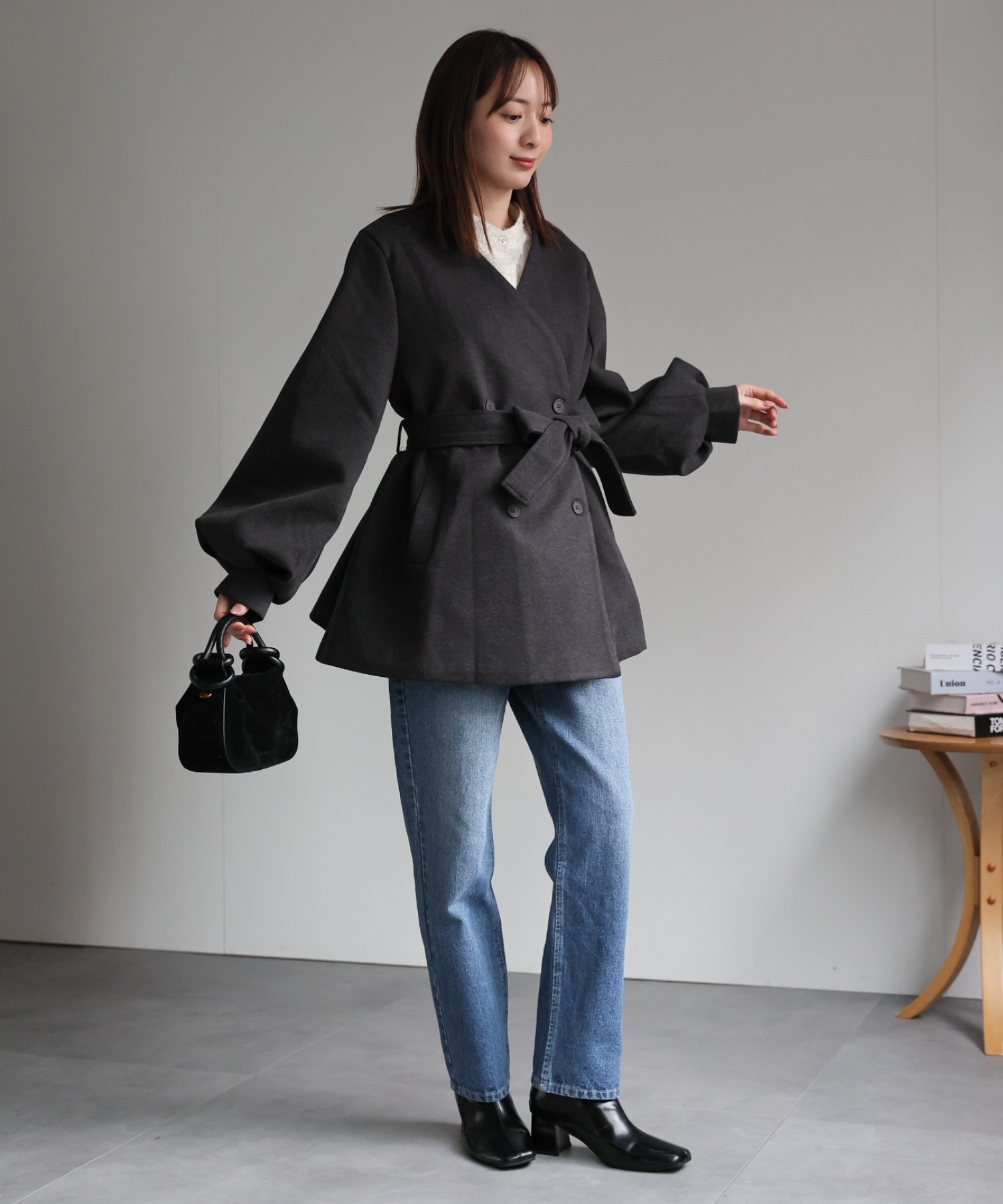 model:162cm　着用サイズ:F