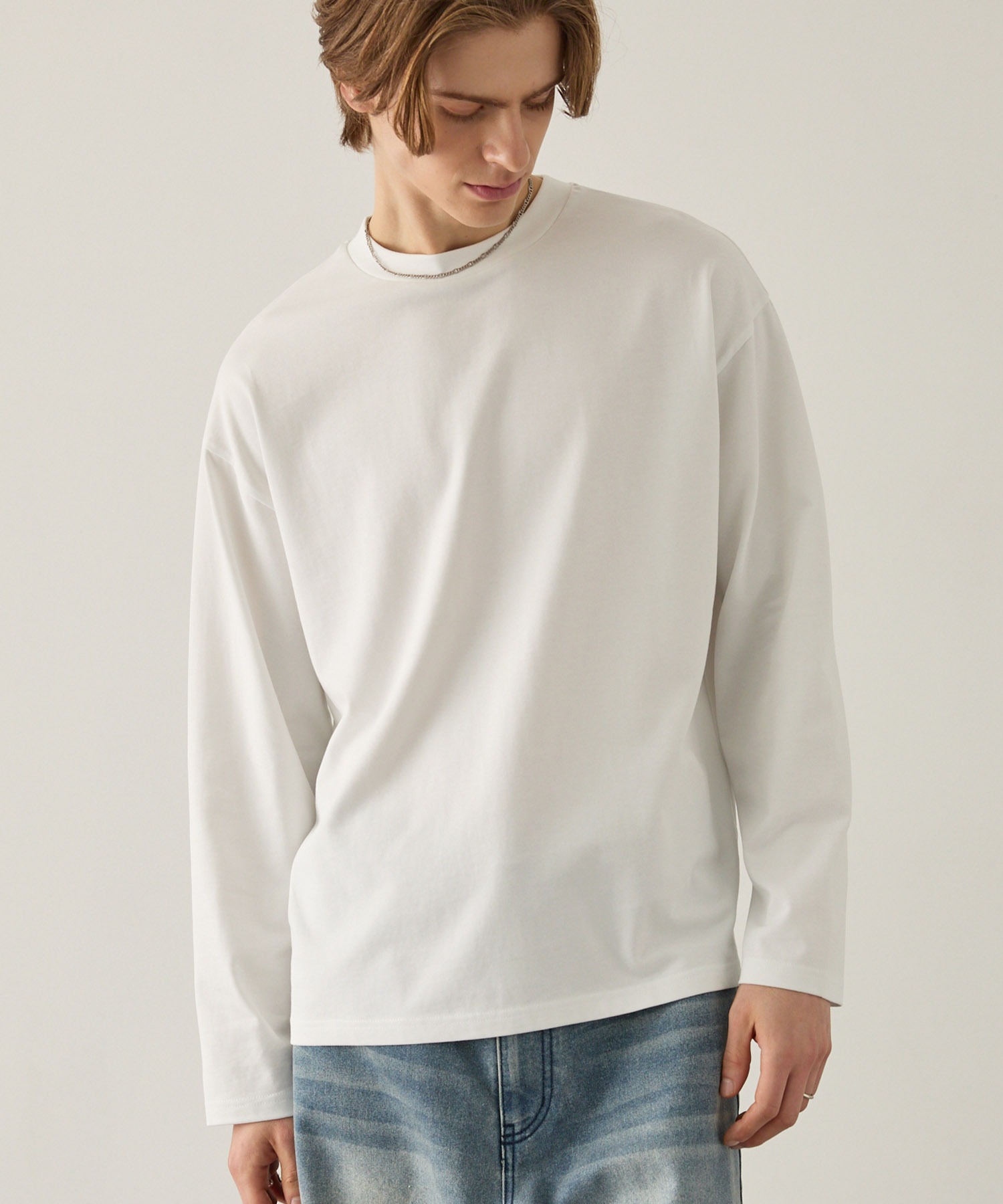 EASENCE】ボックスシルエット サイドスリット ベーシックロング