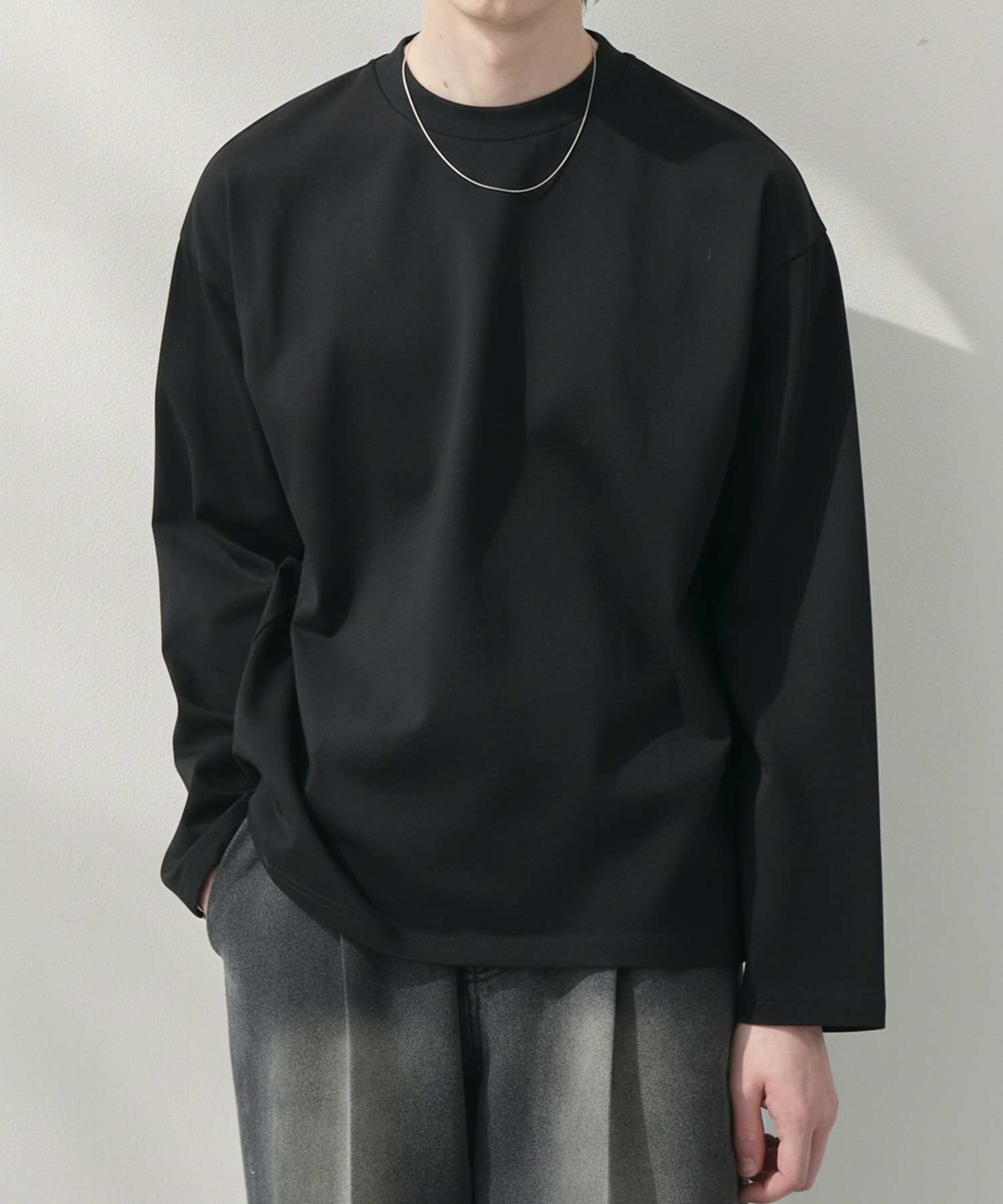 EASENCE】ボックスシルエット サイドスリット ベーシックロング