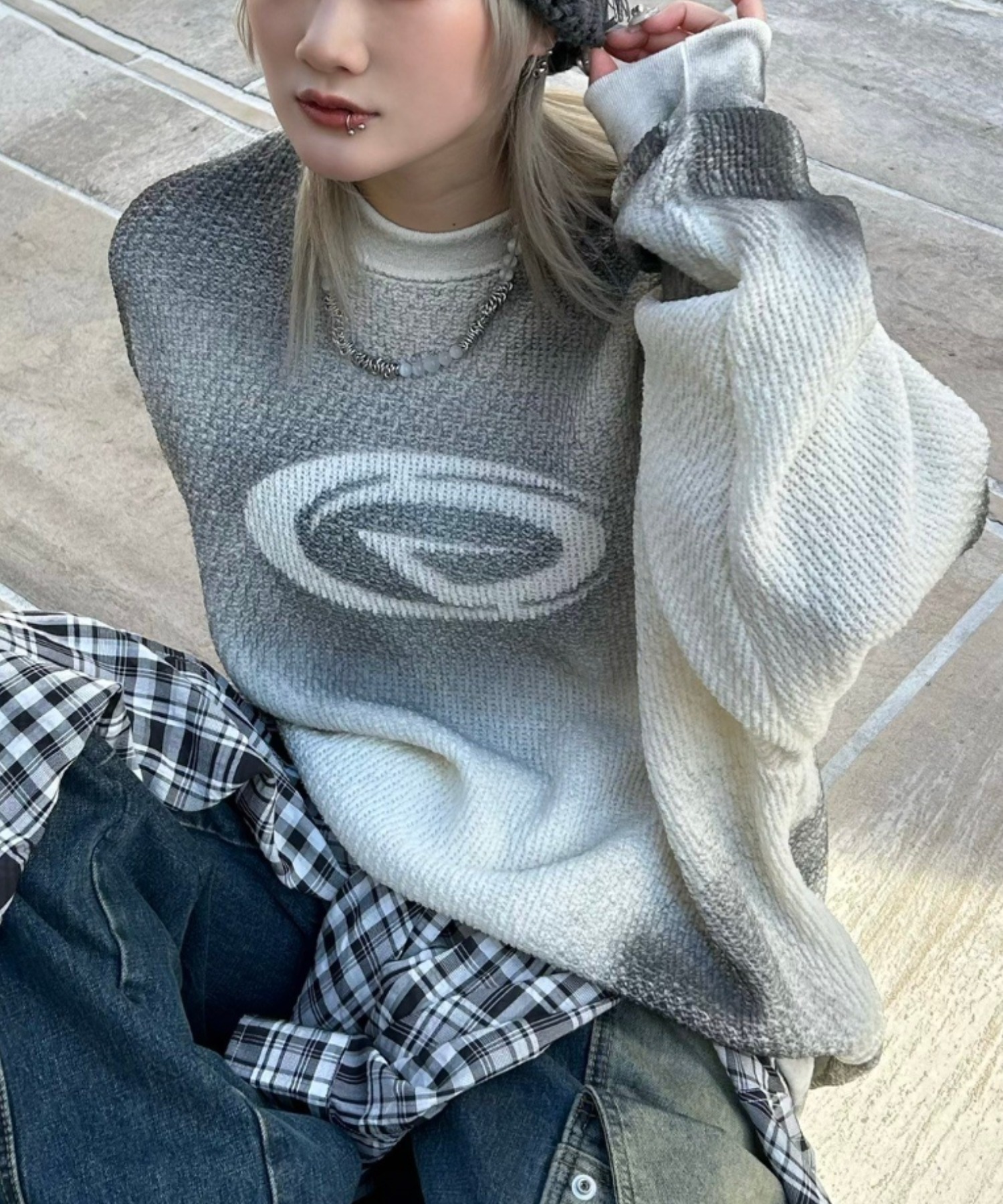 XU】washing waffle long sleeve
