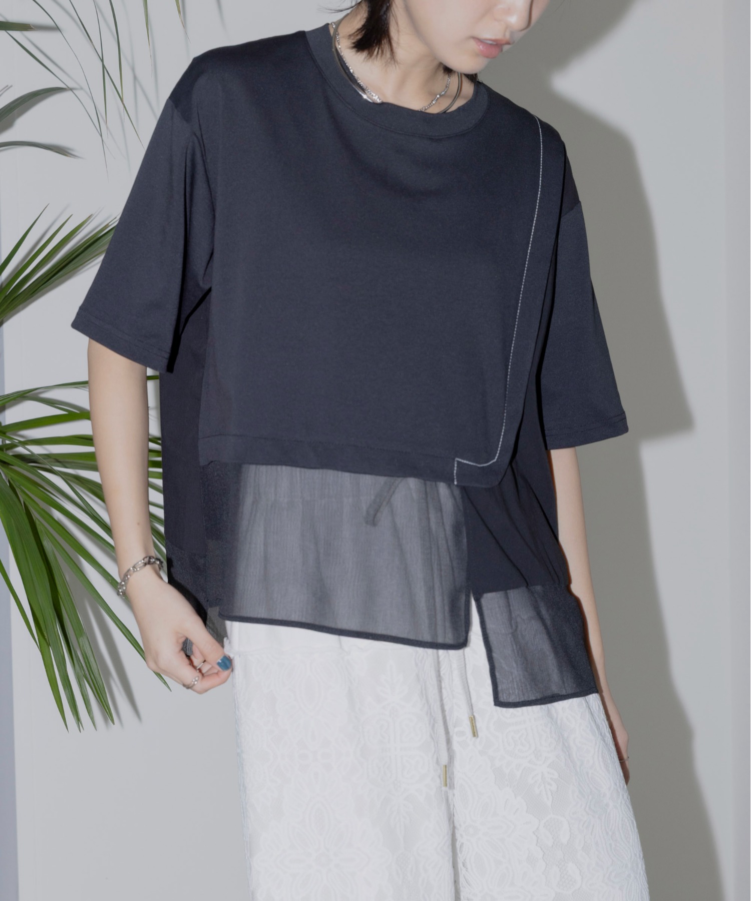ヘムアイレットトップス（Tシャツ/カットソー）｜Eimee Law