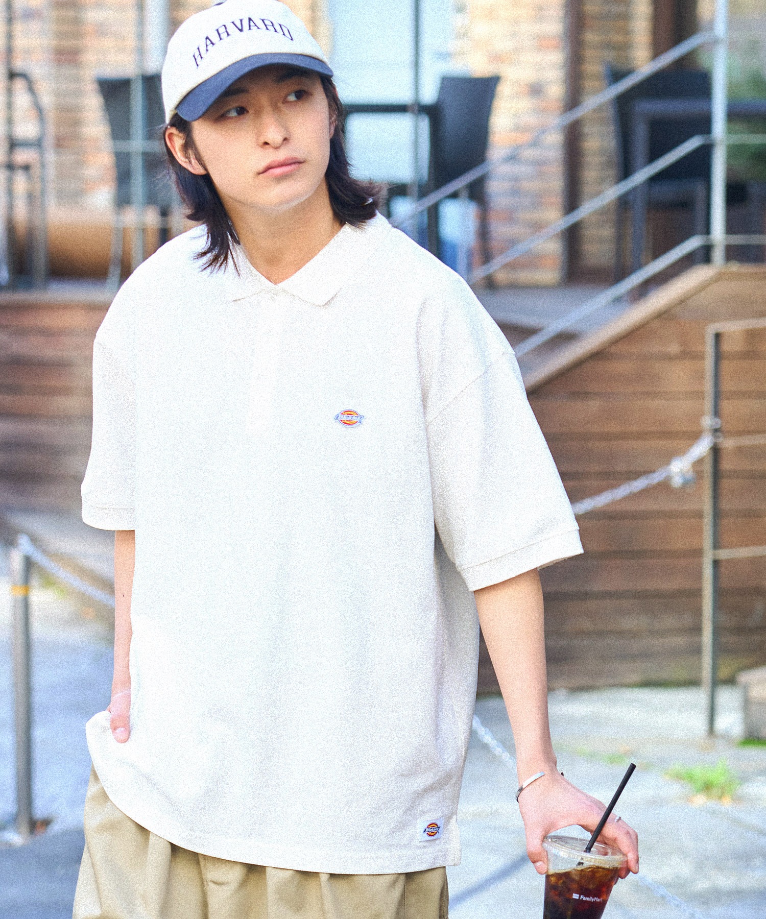 Dickies/ディッキーズ ロゴ刺繍オーバーサイズ鹿の子半袖