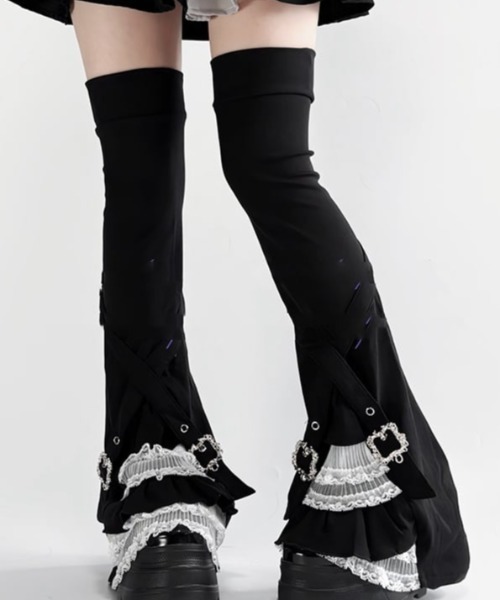 ピアリマーマのレースカバー A'GEM/9 × .kom 『AOSPACE』ニーハイレッグカバー インポートセレクト