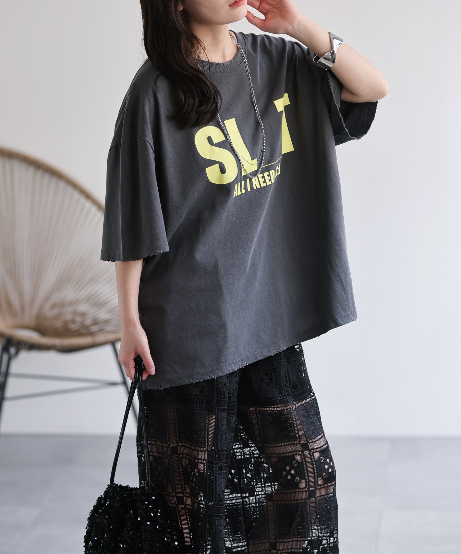 model：156cm 着用サイズ：FREE