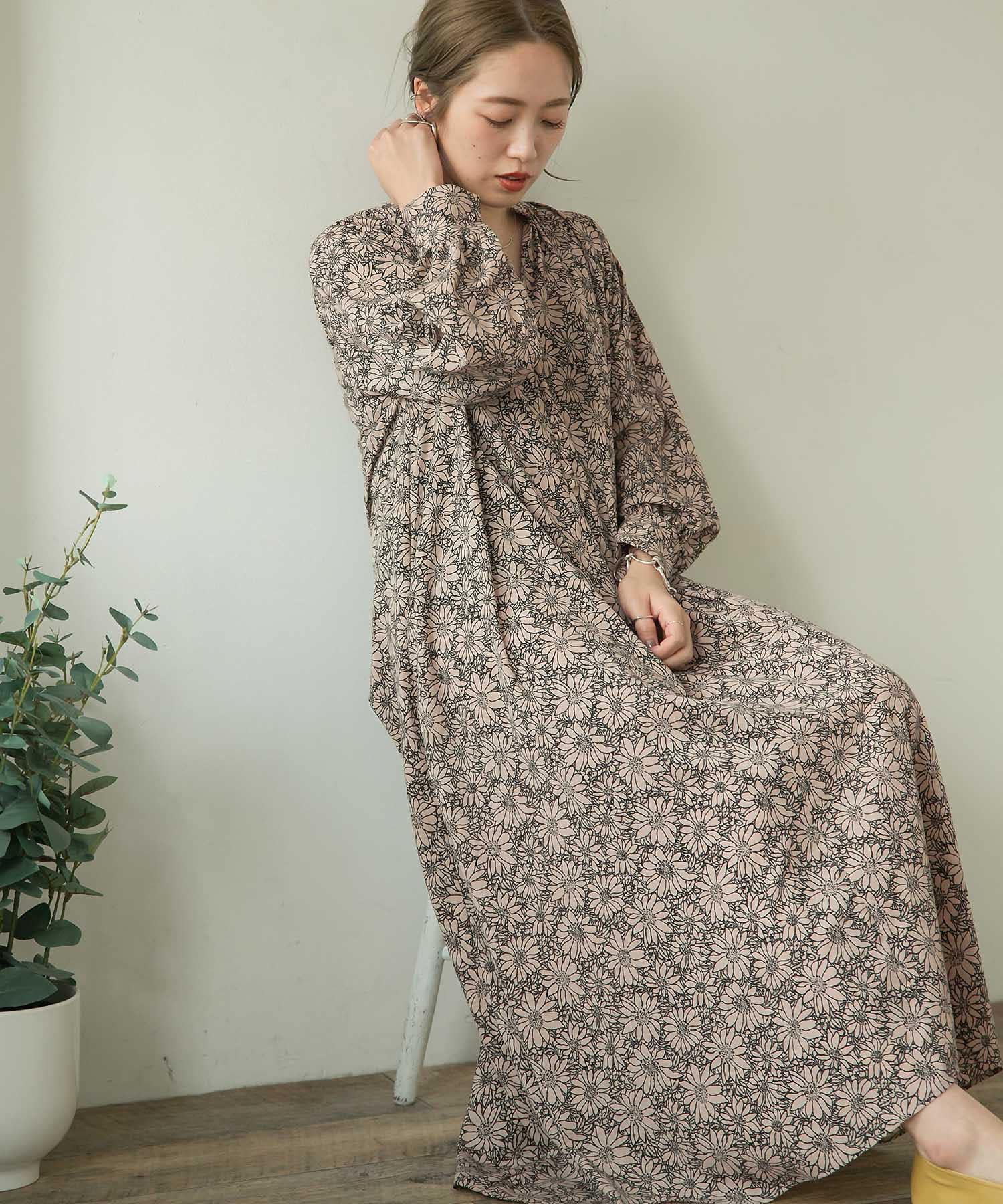 花柄ラグランワンピース Economlife Com