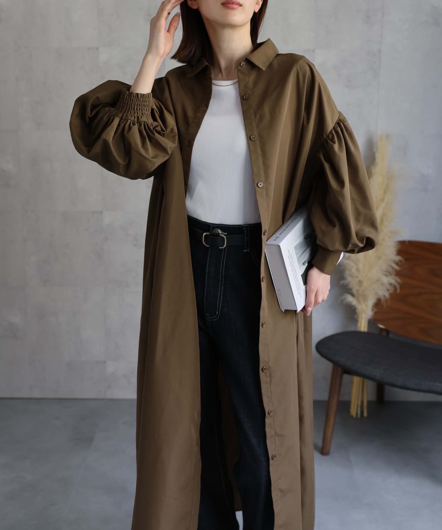 model：162cm 着用サイズ：F