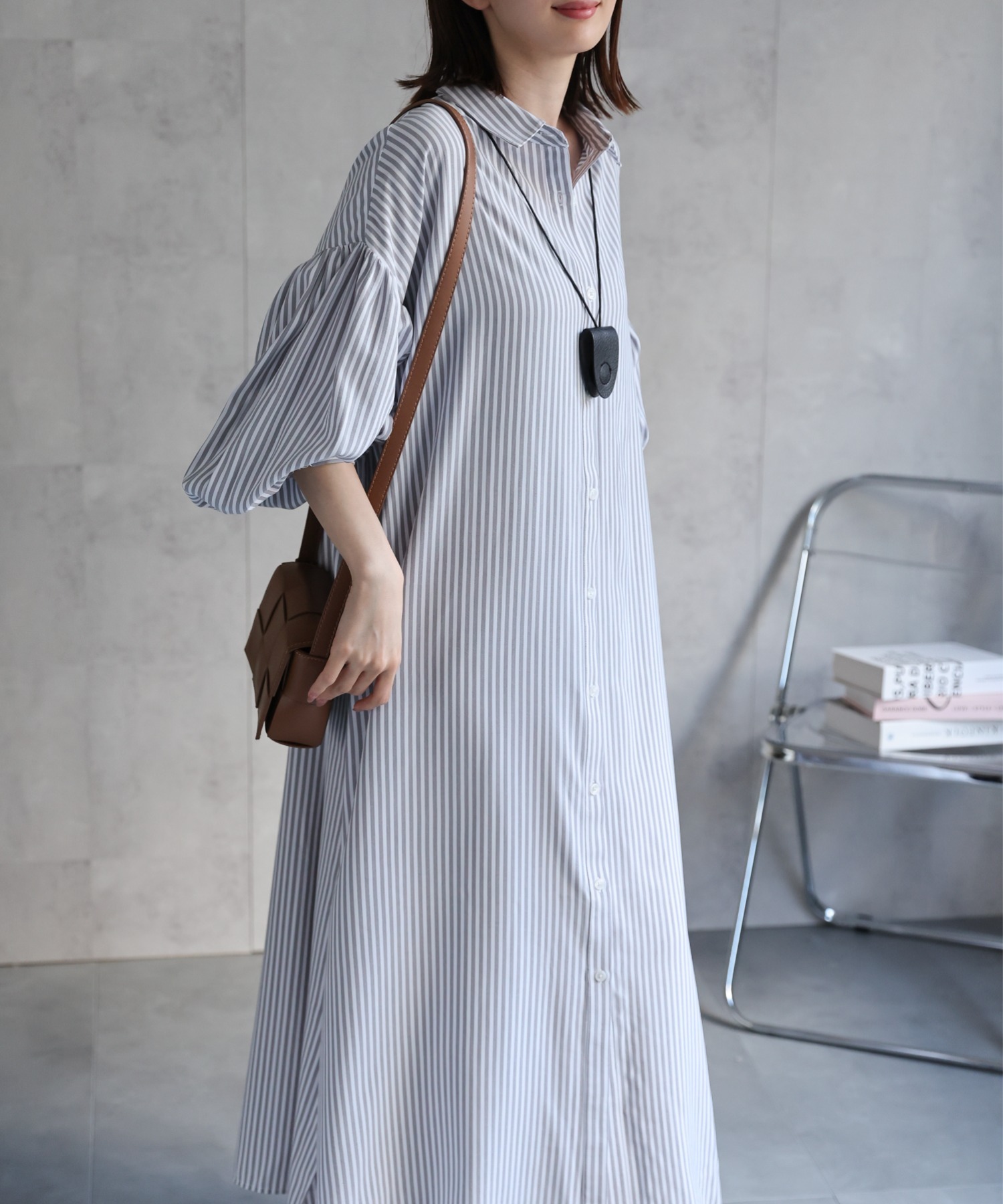 model：162cm 着用サイズ：F