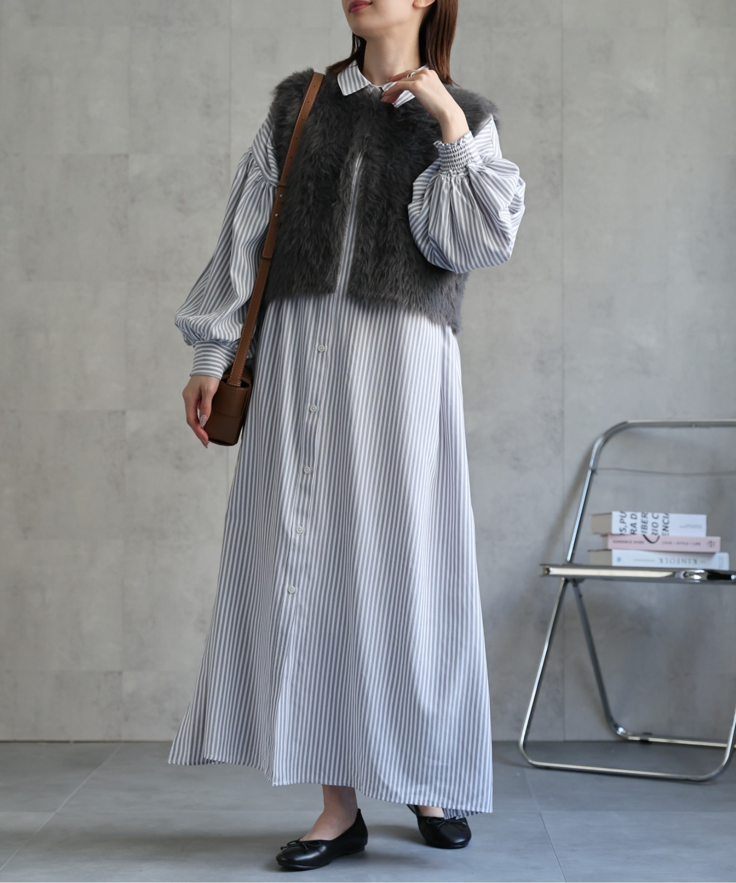 model：162cm 着用サイズ：F