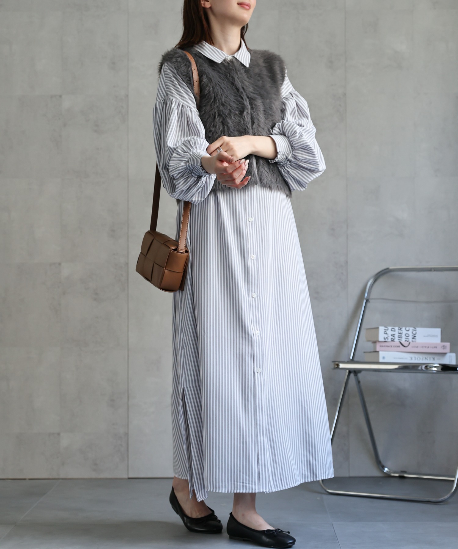 model：162cm 着用サイズ：F