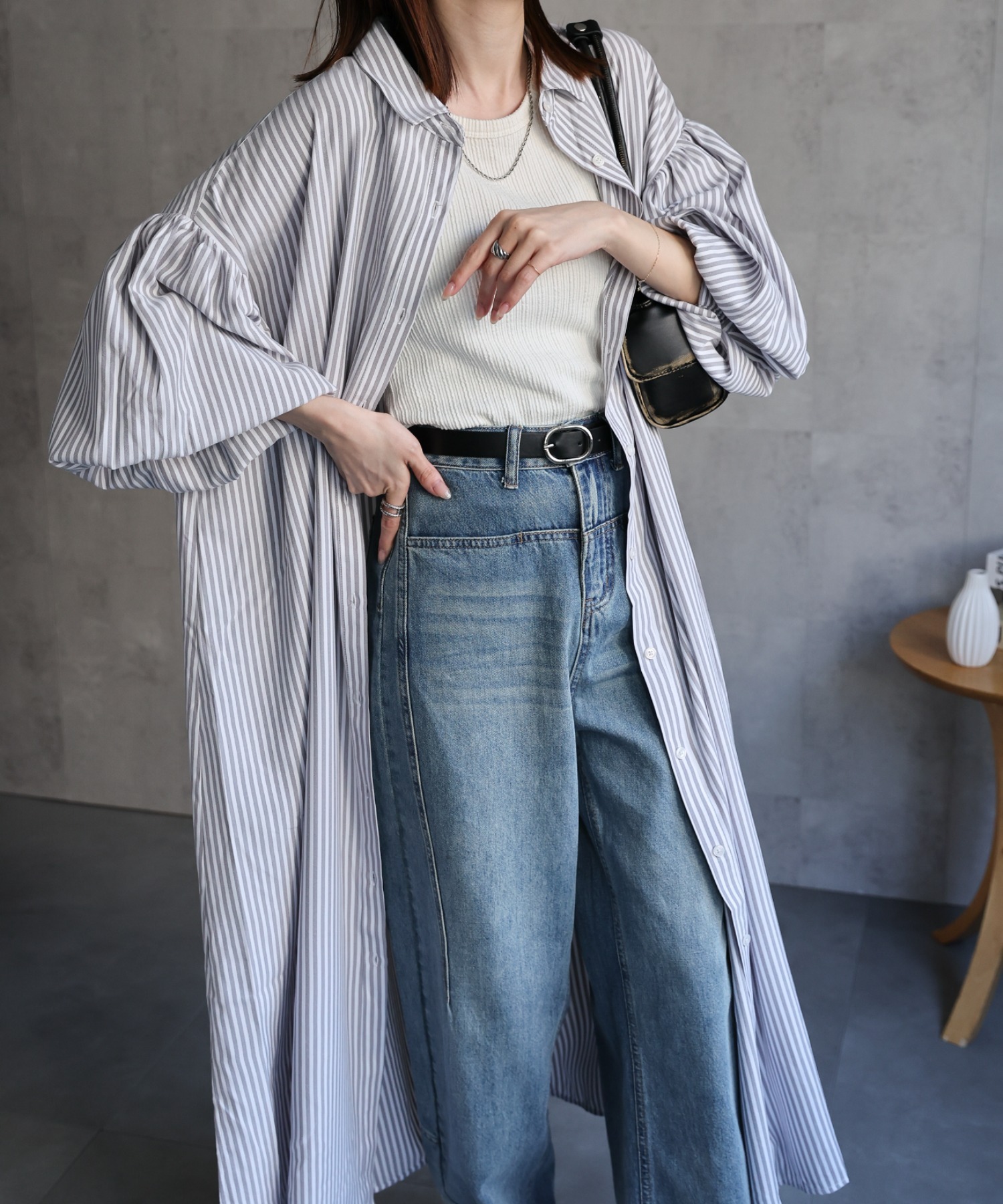 model：162cm 着用サイズ：F