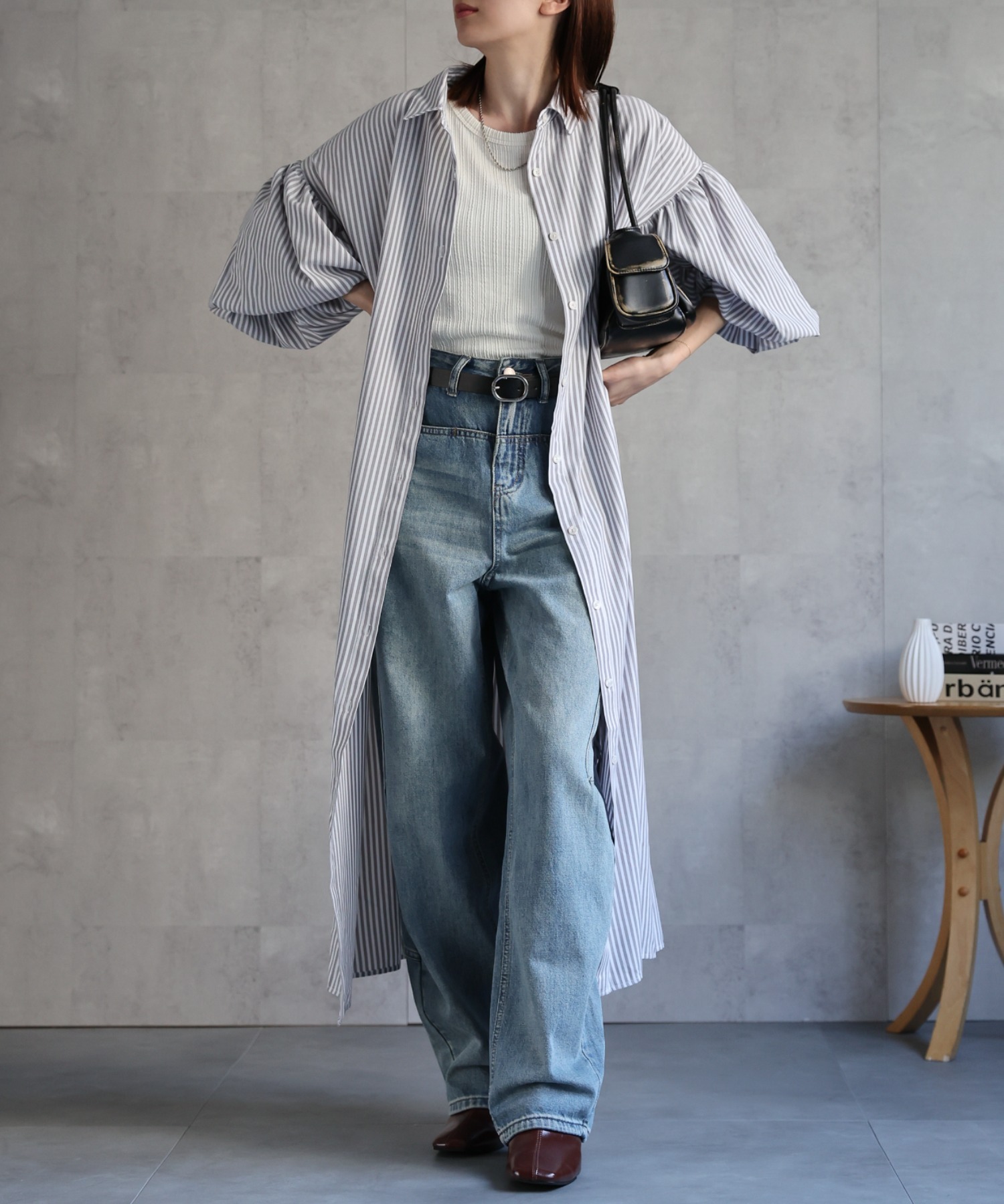 model：162cm 着用サイズ：F