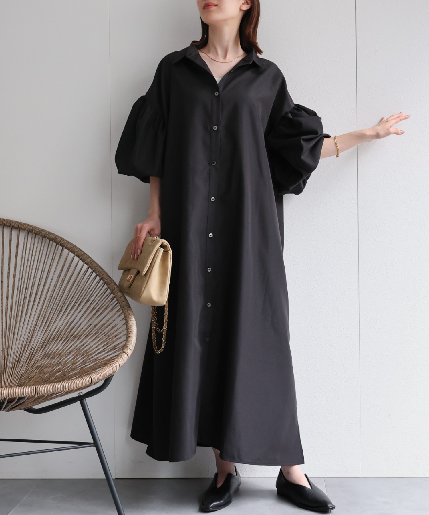 model：162cm 着用サイズ：F