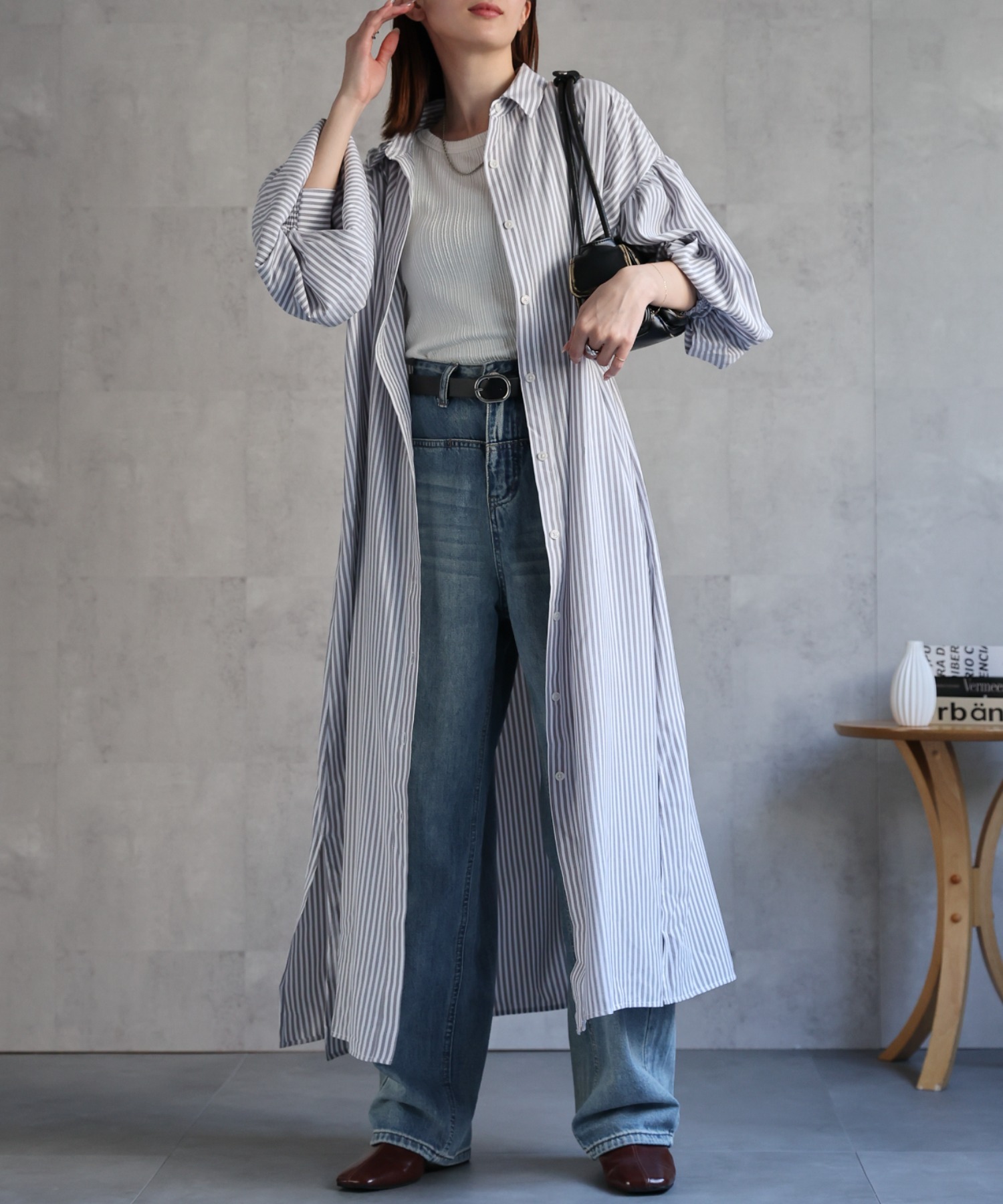 model：162cm 着用サイズ：F