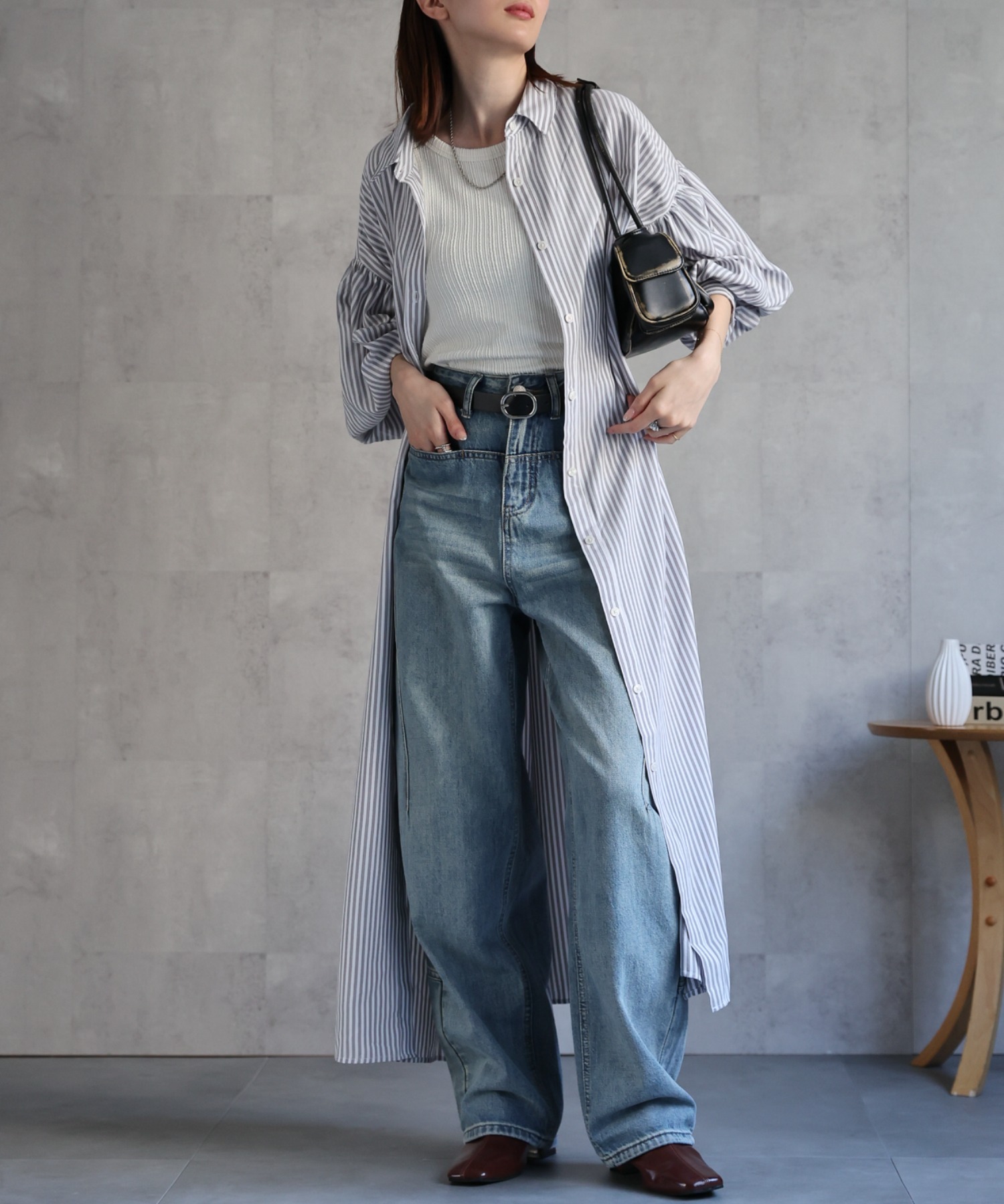 model：162cm 着用サイズ：F