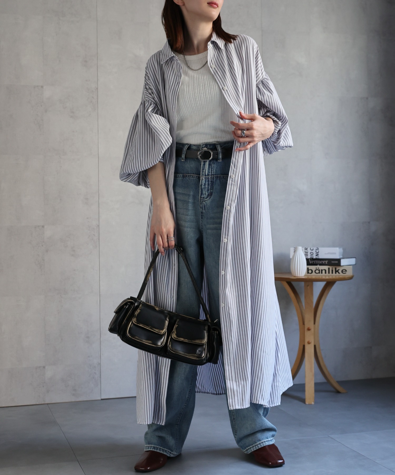 model：162cm 着用サイズ：F