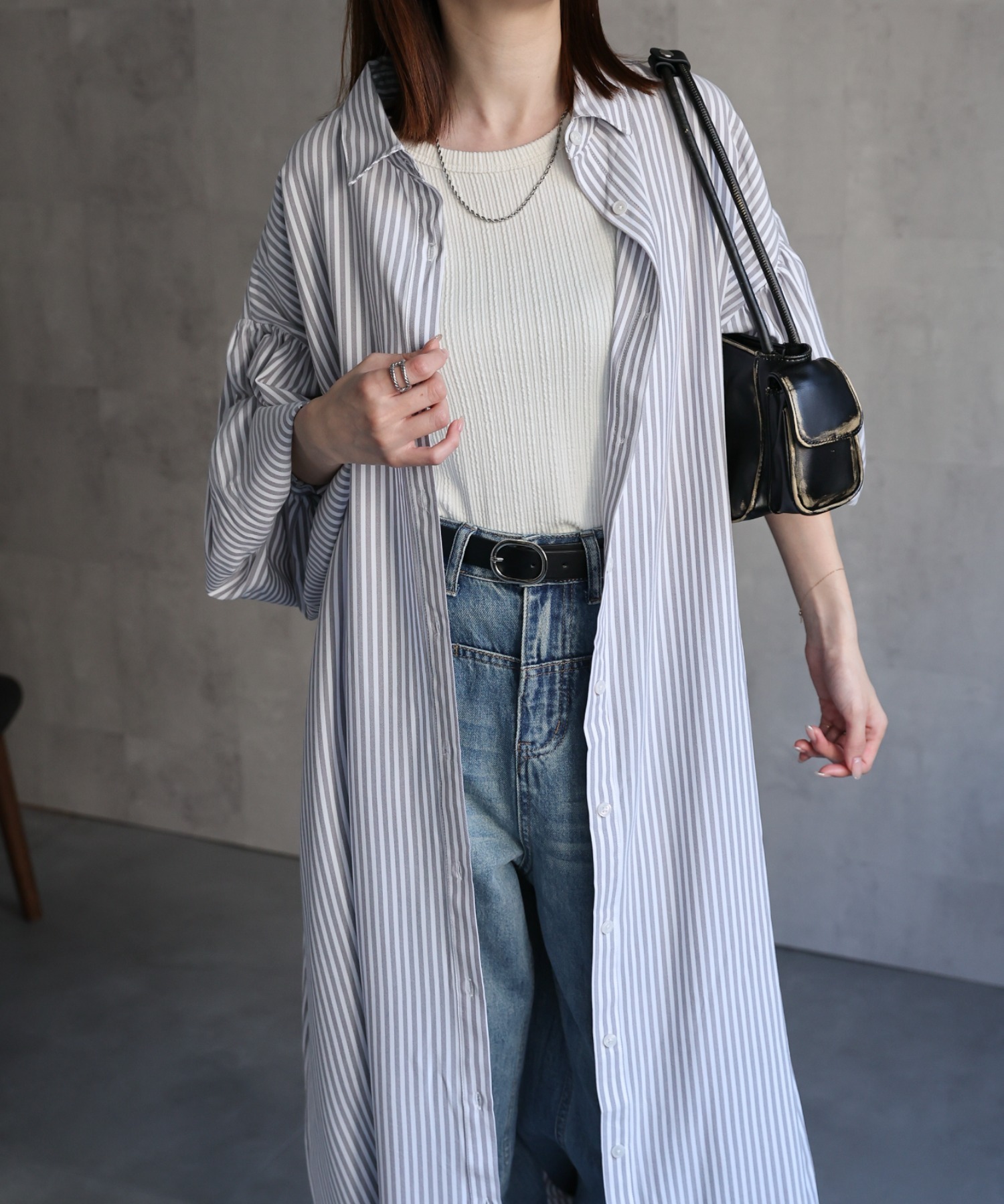 model：162cm 着用サイズ：F