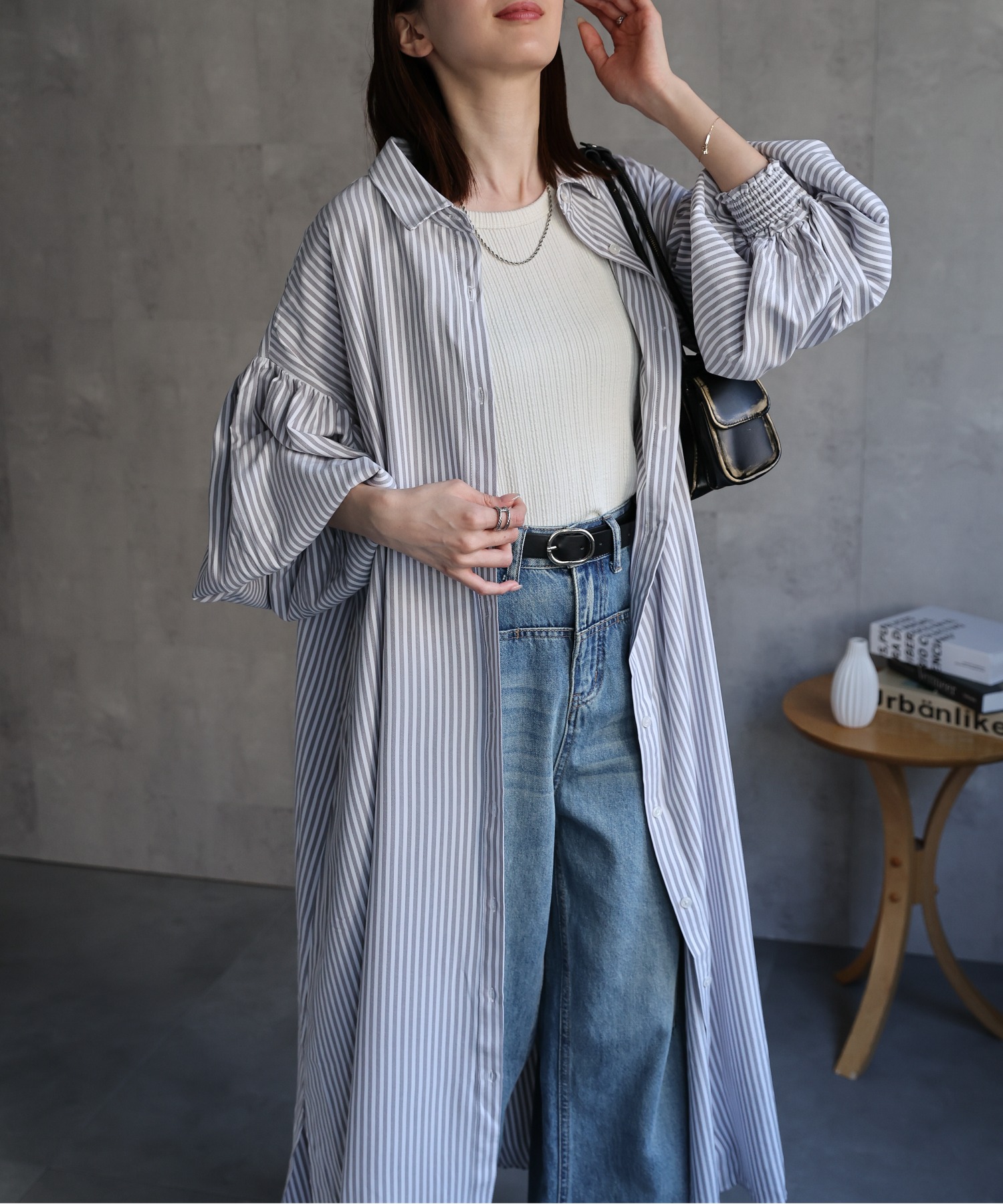 model：162cm 着用サイズ：F