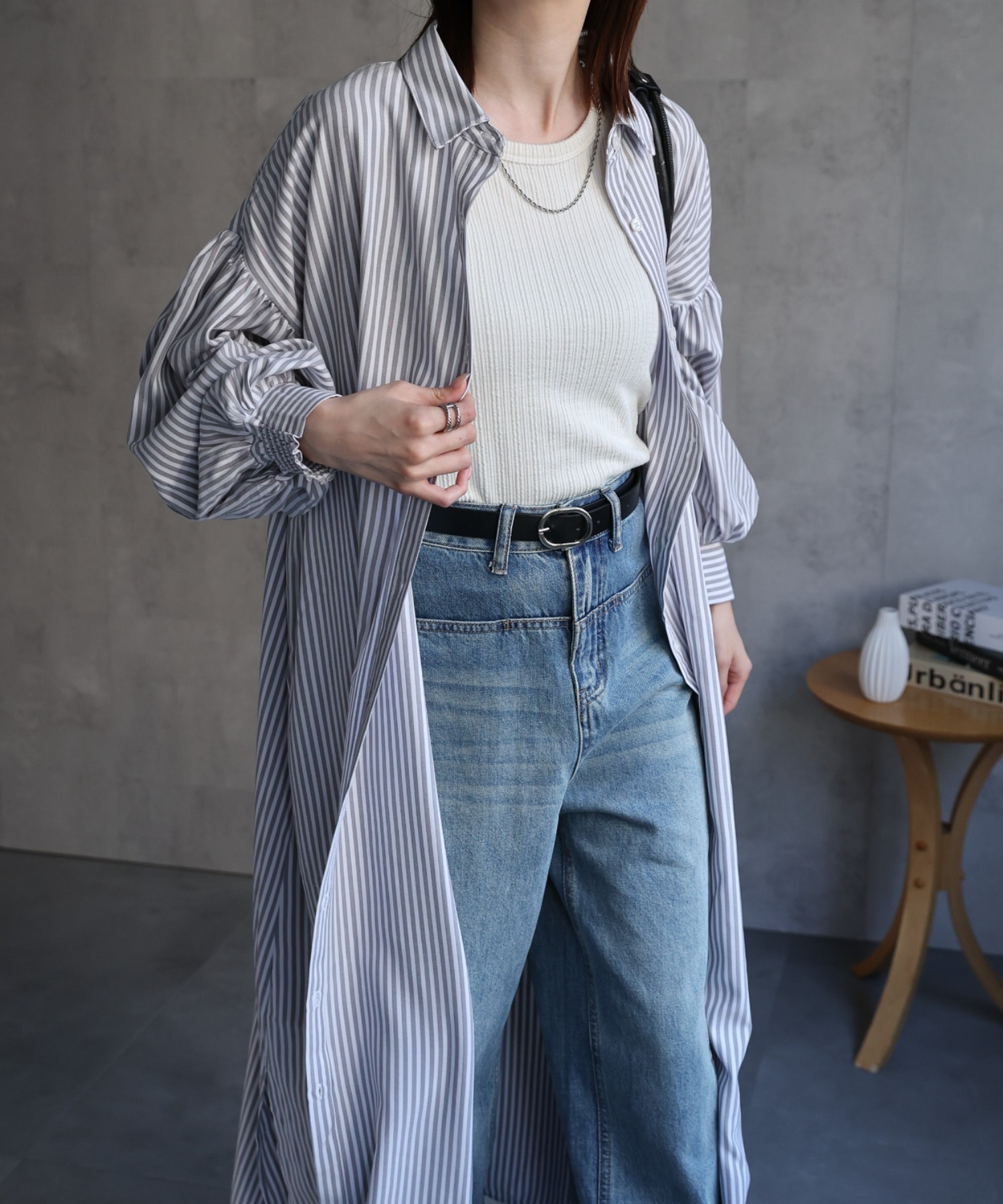 model：162cm 着用サイズ：F