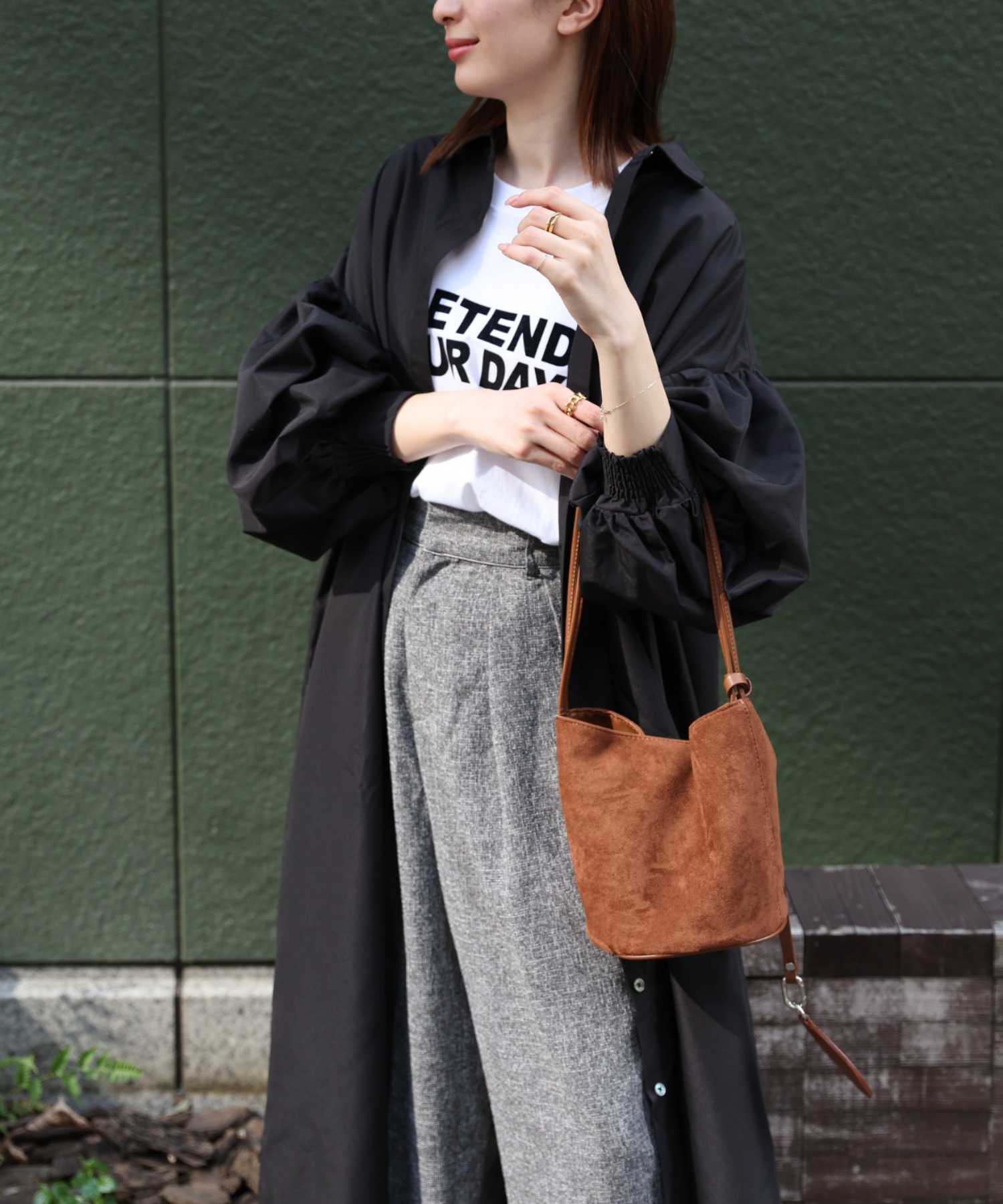 model：162cm 着用サイズ：F