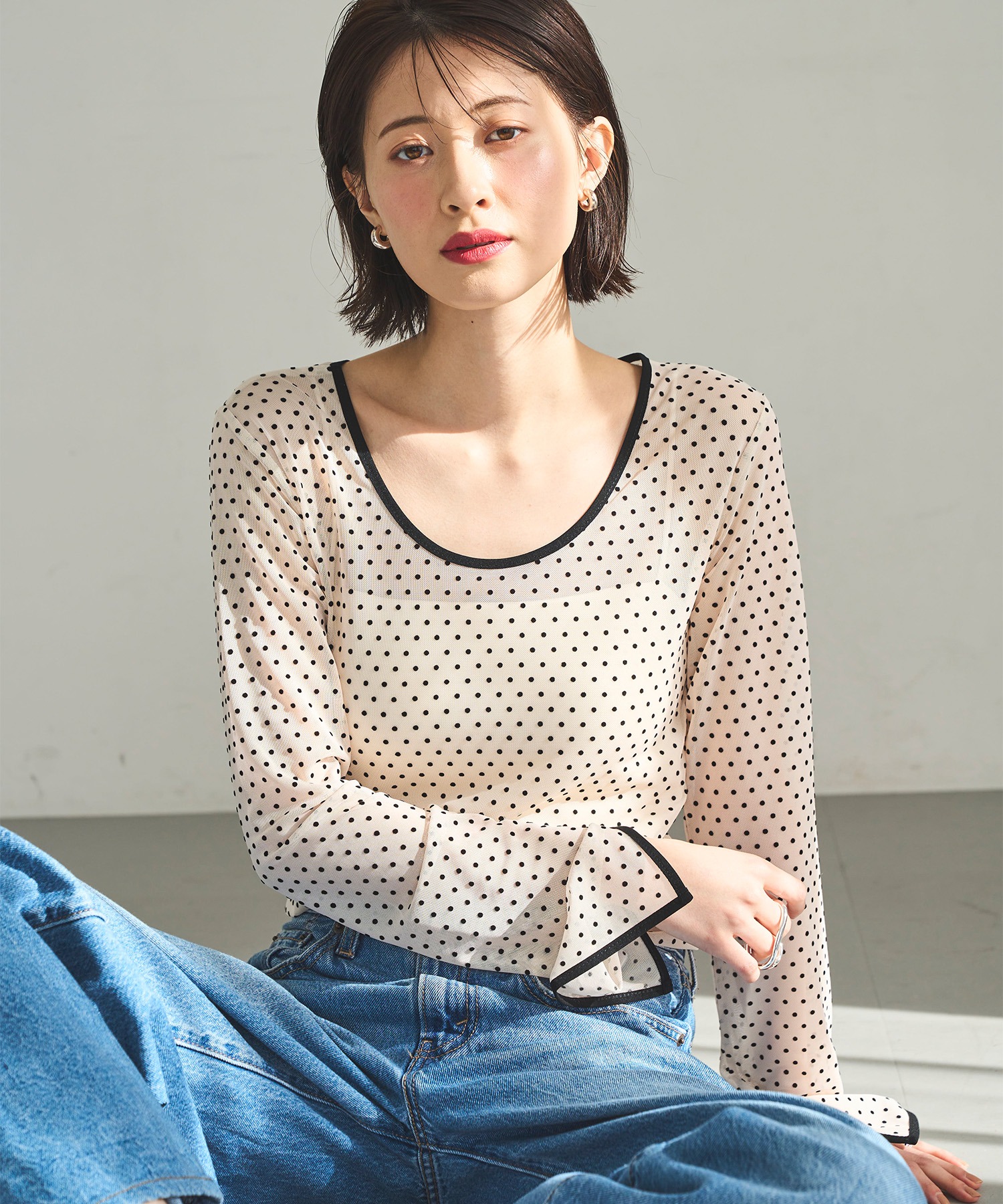 model：H166　着用サイズ：F