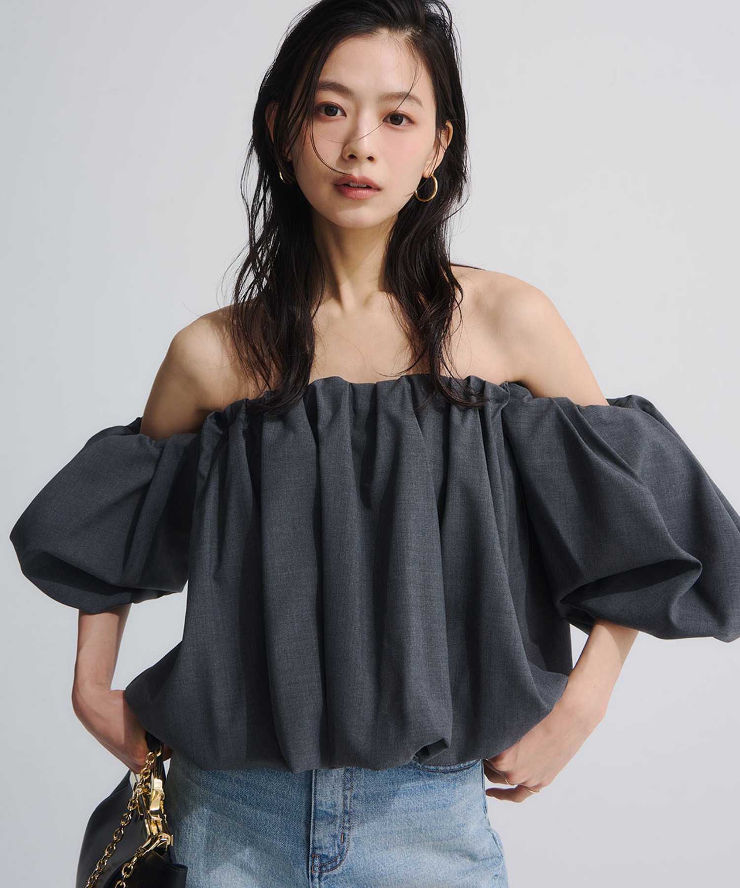 (ZOZO limited color) Boryum Ballon blouse — блузка в шаровом полотне (лимитированная ZOZO)