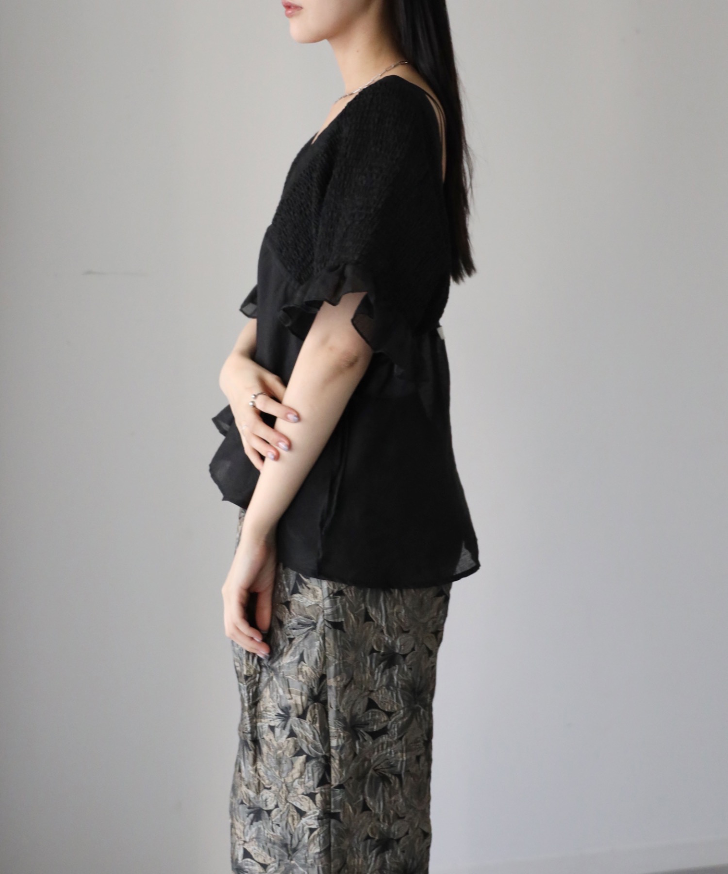 model：164cm, 着用サイズ：FREE