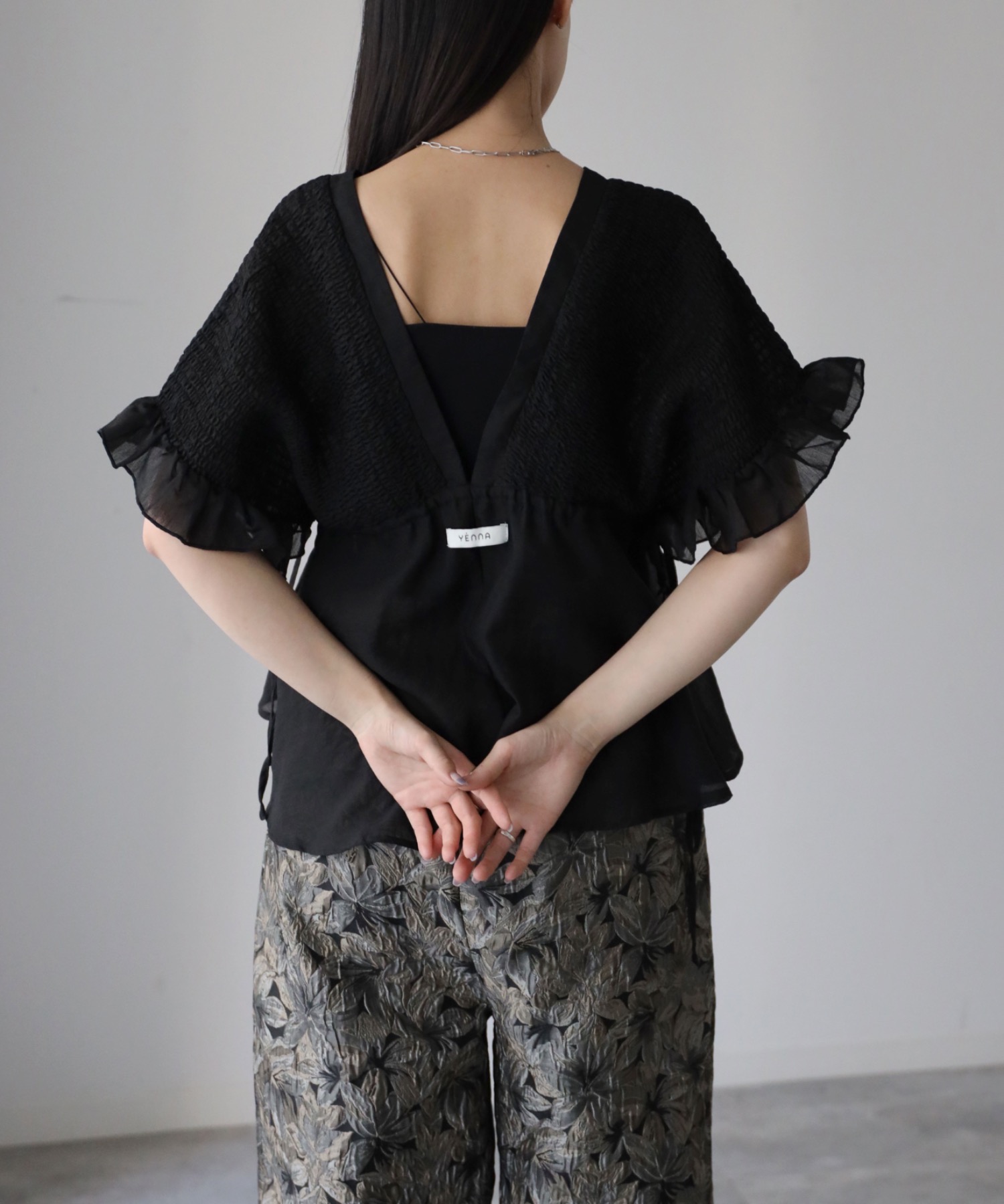model：164cm, 着用サイズ：FREE
