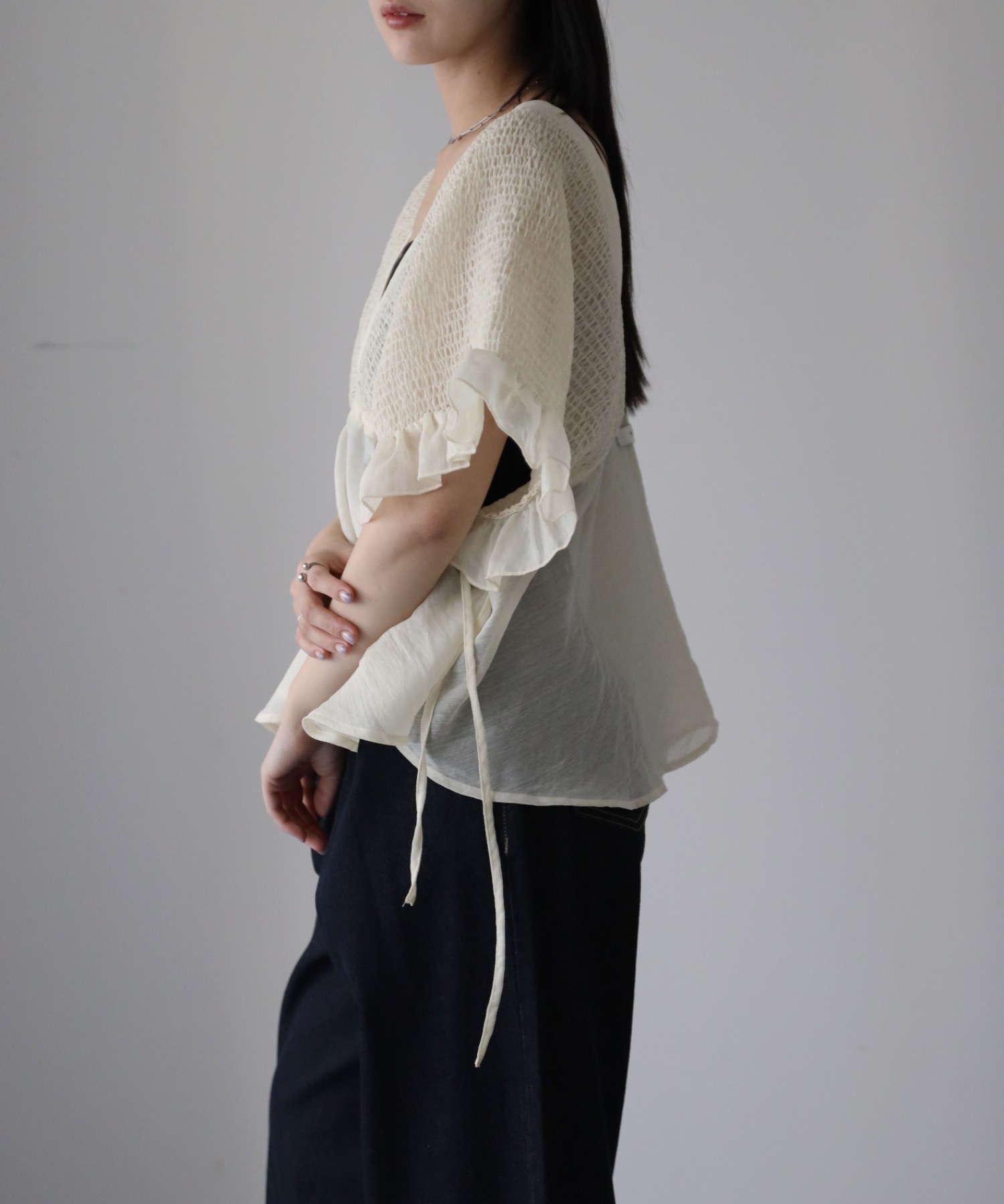 model：164cm, 着用サイズ：FREE