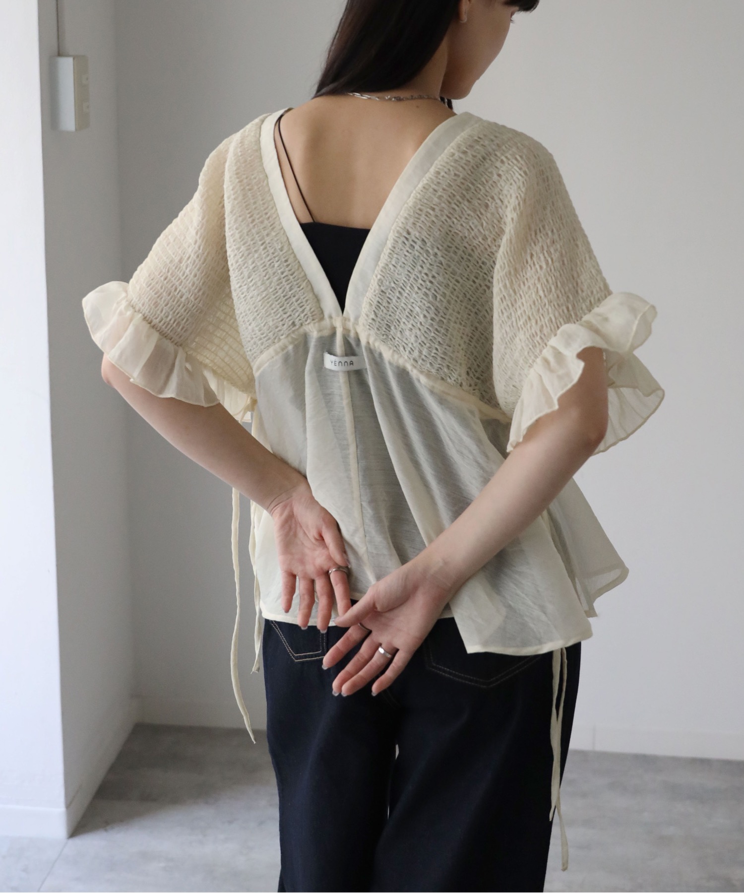 model：164cm, 着用サイズ：FREE