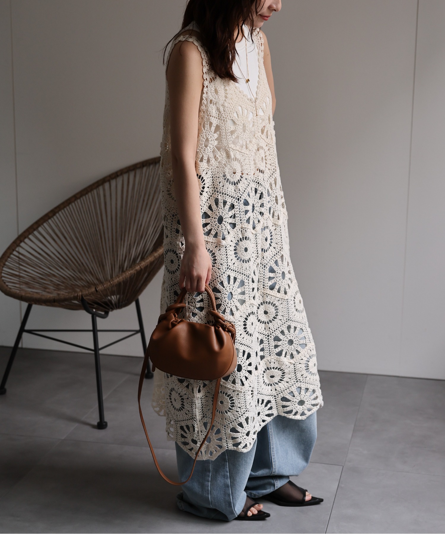 model：156cm 着用サイズ：FREE