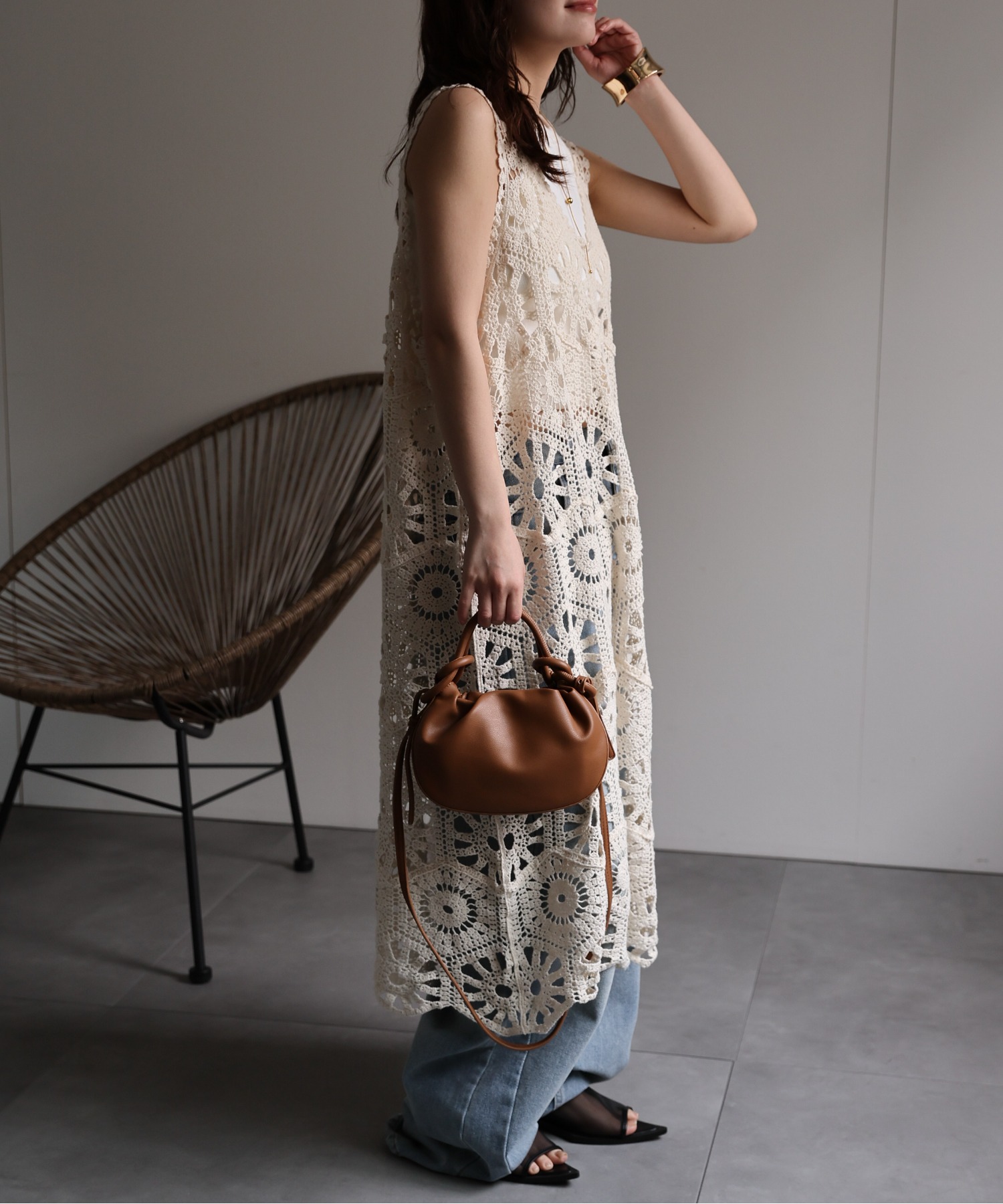 model：156cm 着用サイズ：FREE
